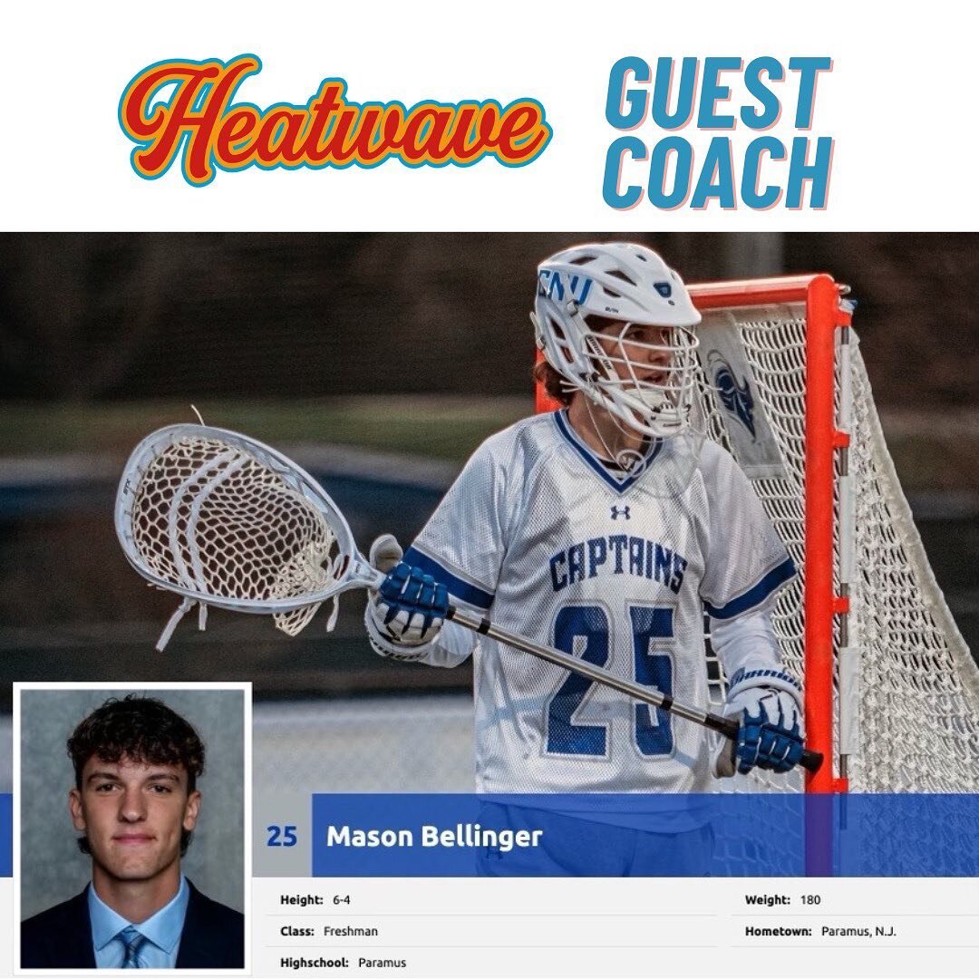 Guest Coach Spotlight:

Today we introduce Coach Mason Bellinger!

Coach Mason will be attending our winter training sessions while he is home from college. Mason is currently a goalie for Christopher Newport University (a top program in the nation f