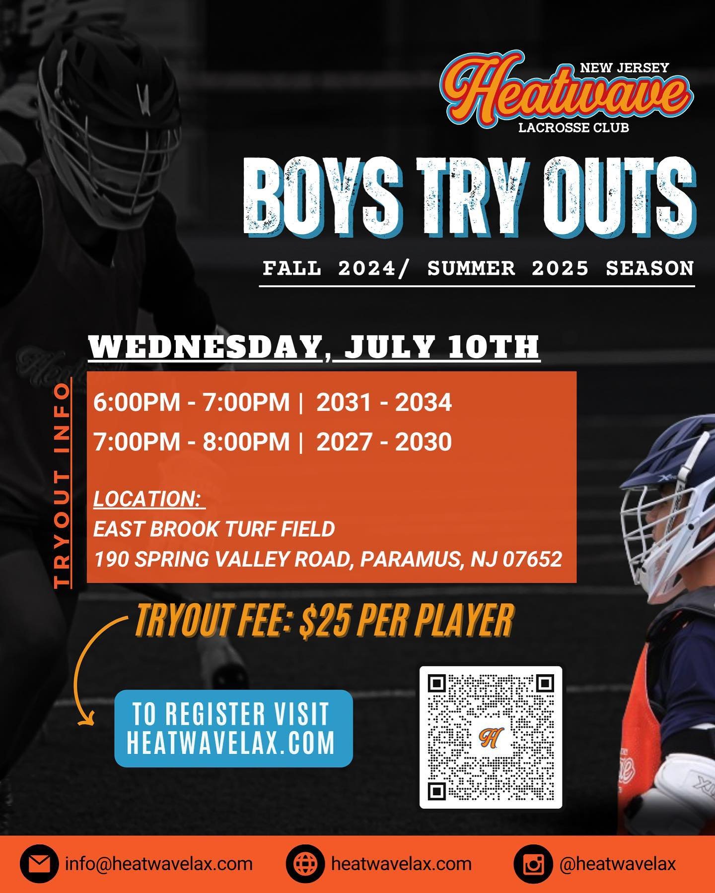 Come try out to be a part of Heatwave Lacrosse&rsquo;s Founding 2025 team 💯🥍 We are excited to offer participants the opportunity to step into the club lacrosse world and play competitive lacrosse at a high level. Making the team means you will be 