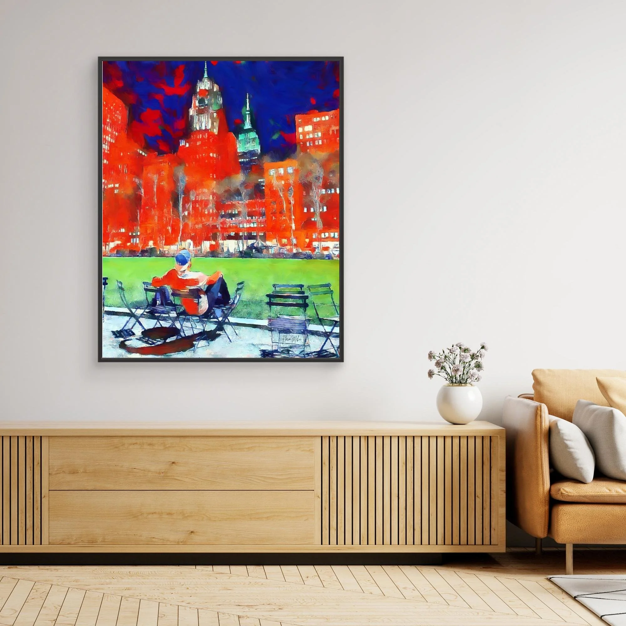 Bryant Park Canvas Print Painting New York Cityscape Wall Art (10).jpg