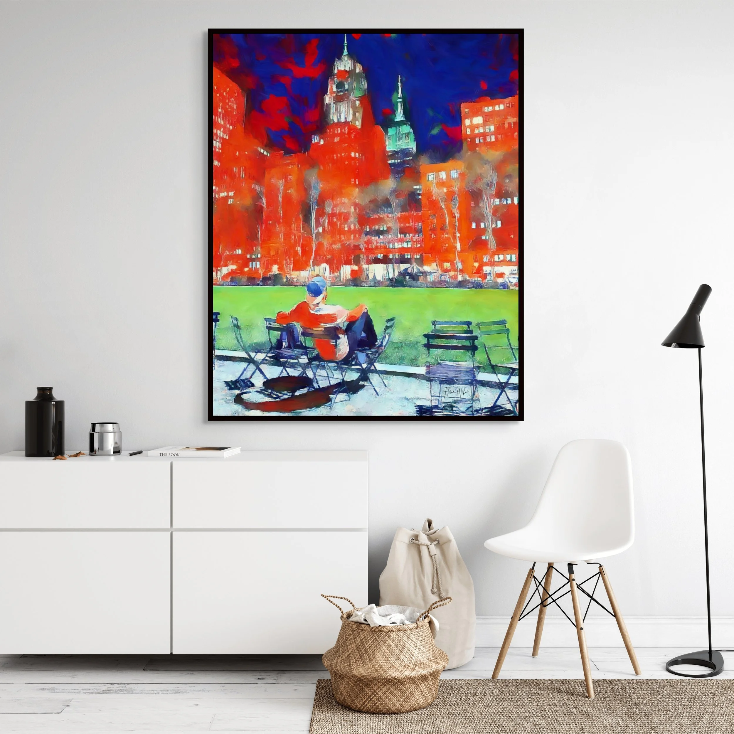 Bryant Park Canvas Print Painting New York Cityscape Wall Art (2).jpg