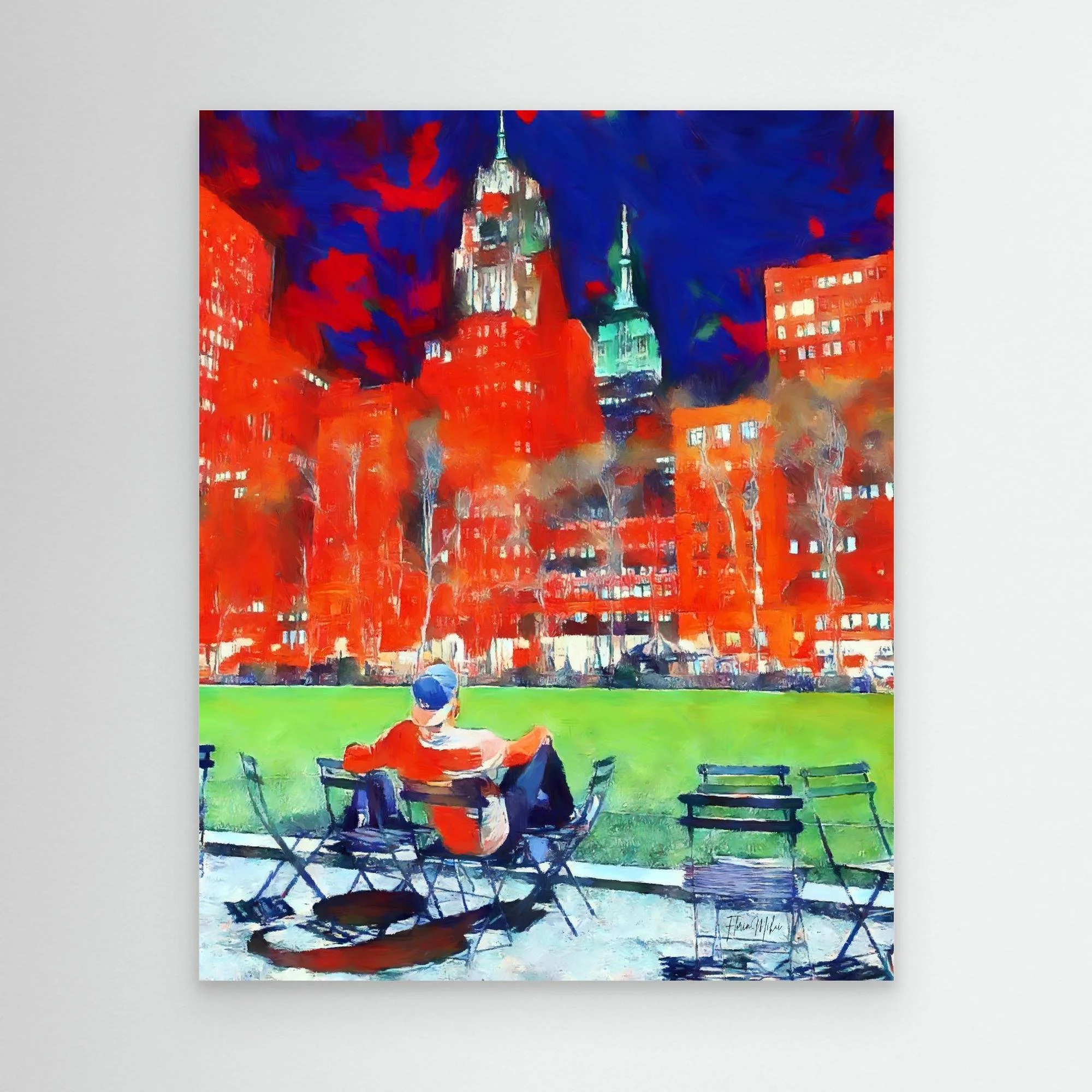 Bryant Park Canvas Print Painting New York Cityscape Wall Art (5).jpg