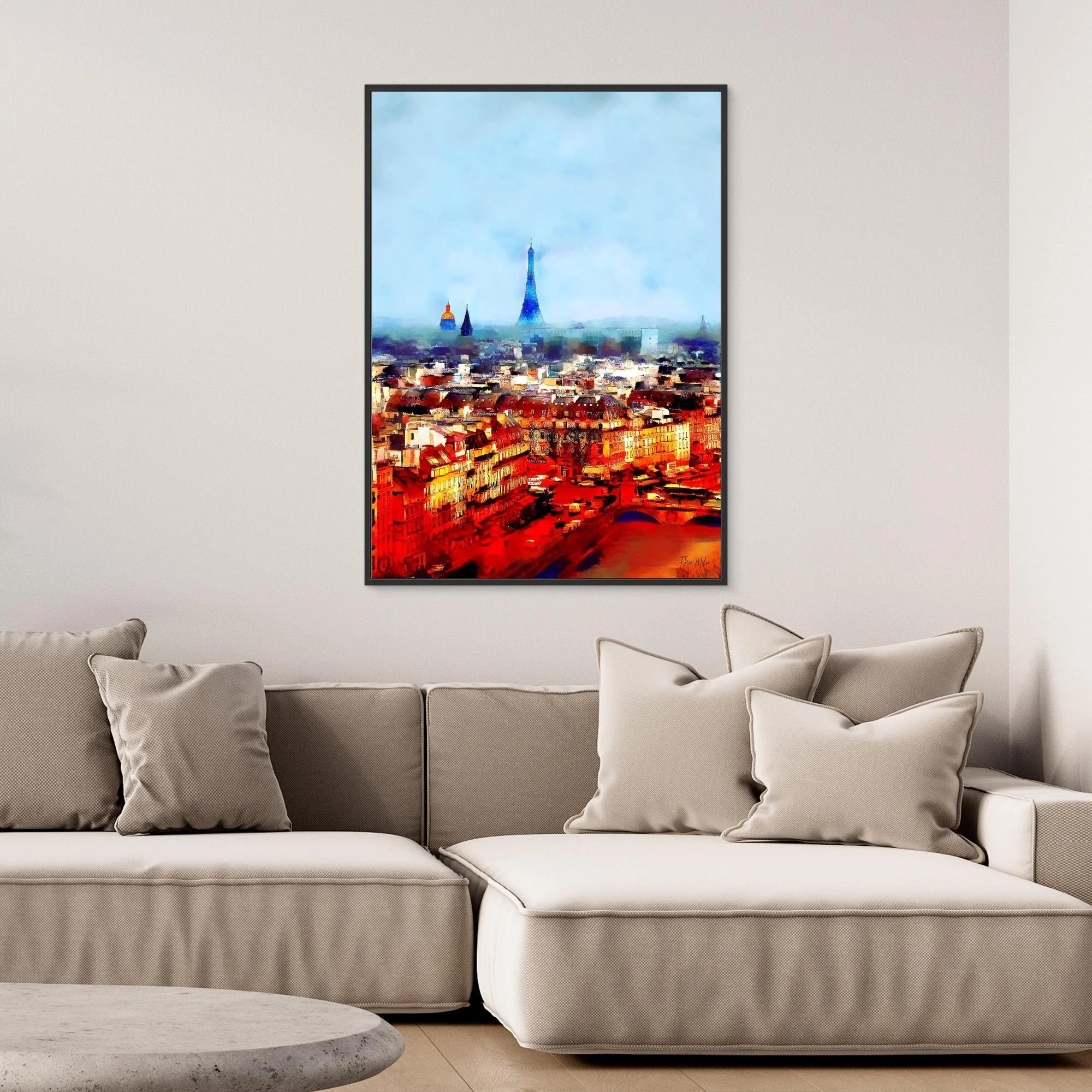 Paris Cityscape Print – Eiffel Tower & Notre Dame Wall Art (11).jpg