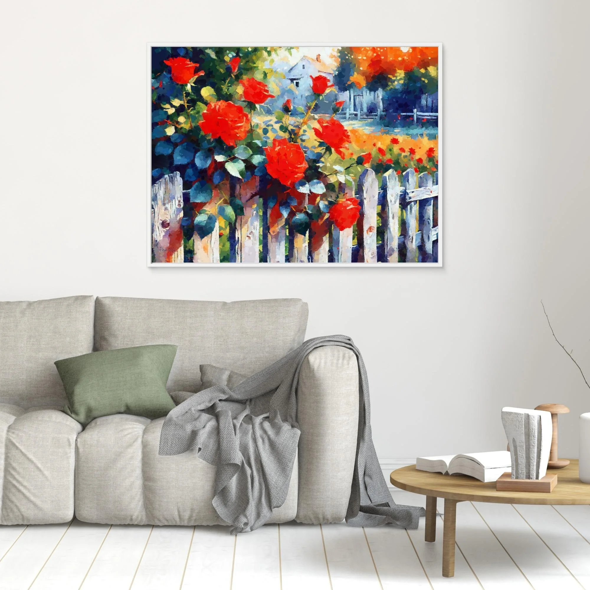Red Roses by the Garden Fence – Romantic Floral Wall Art Print (9).jpg