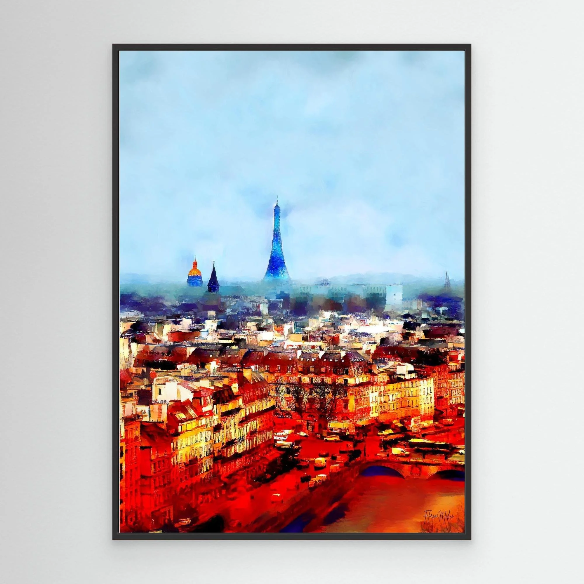 Paris Cityscape Print – Eiffel Tower & Notre Dame Wall Art (3).jpg