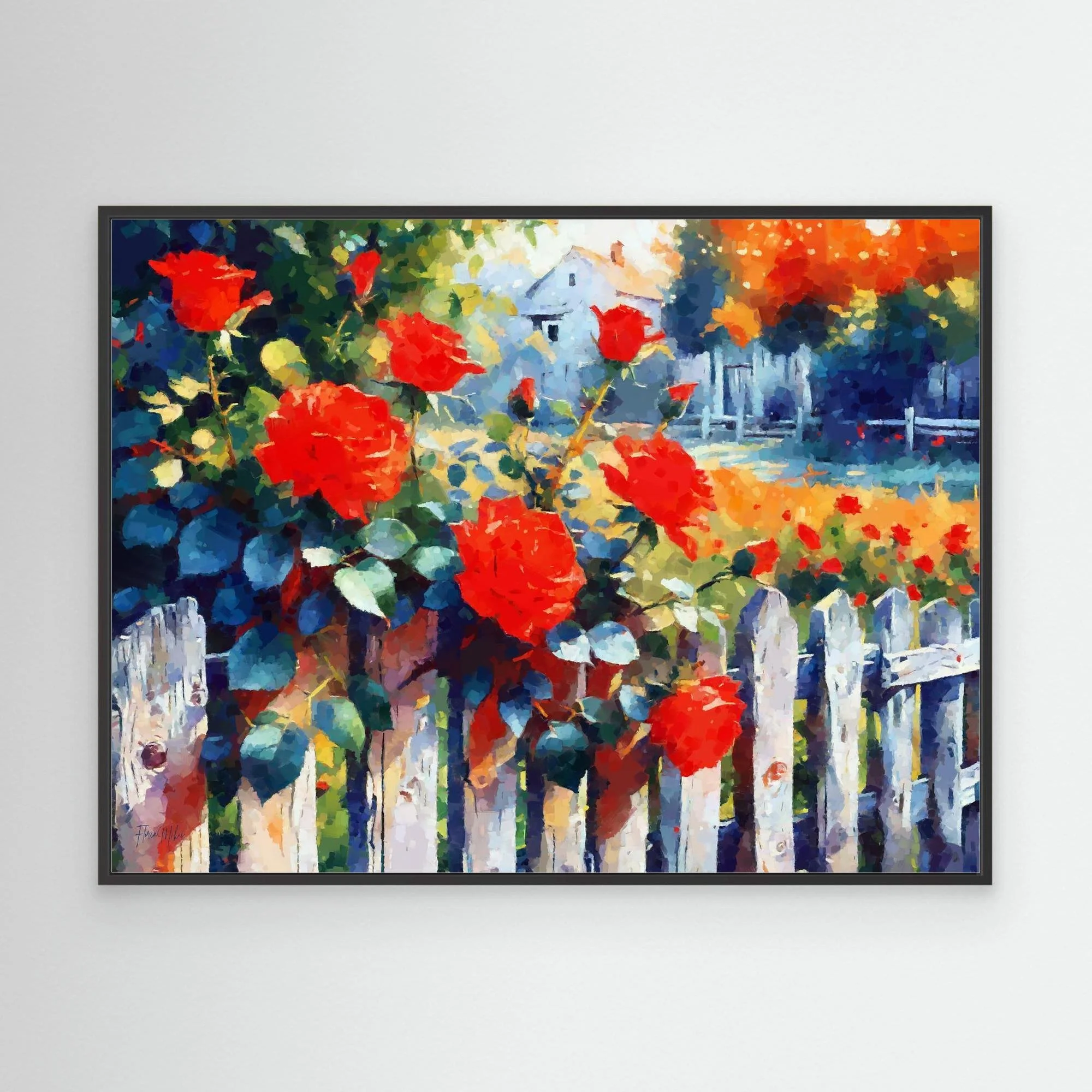 Red Roses by the Garden Fence – Romantic Floral Wall Art Print (6).jpg