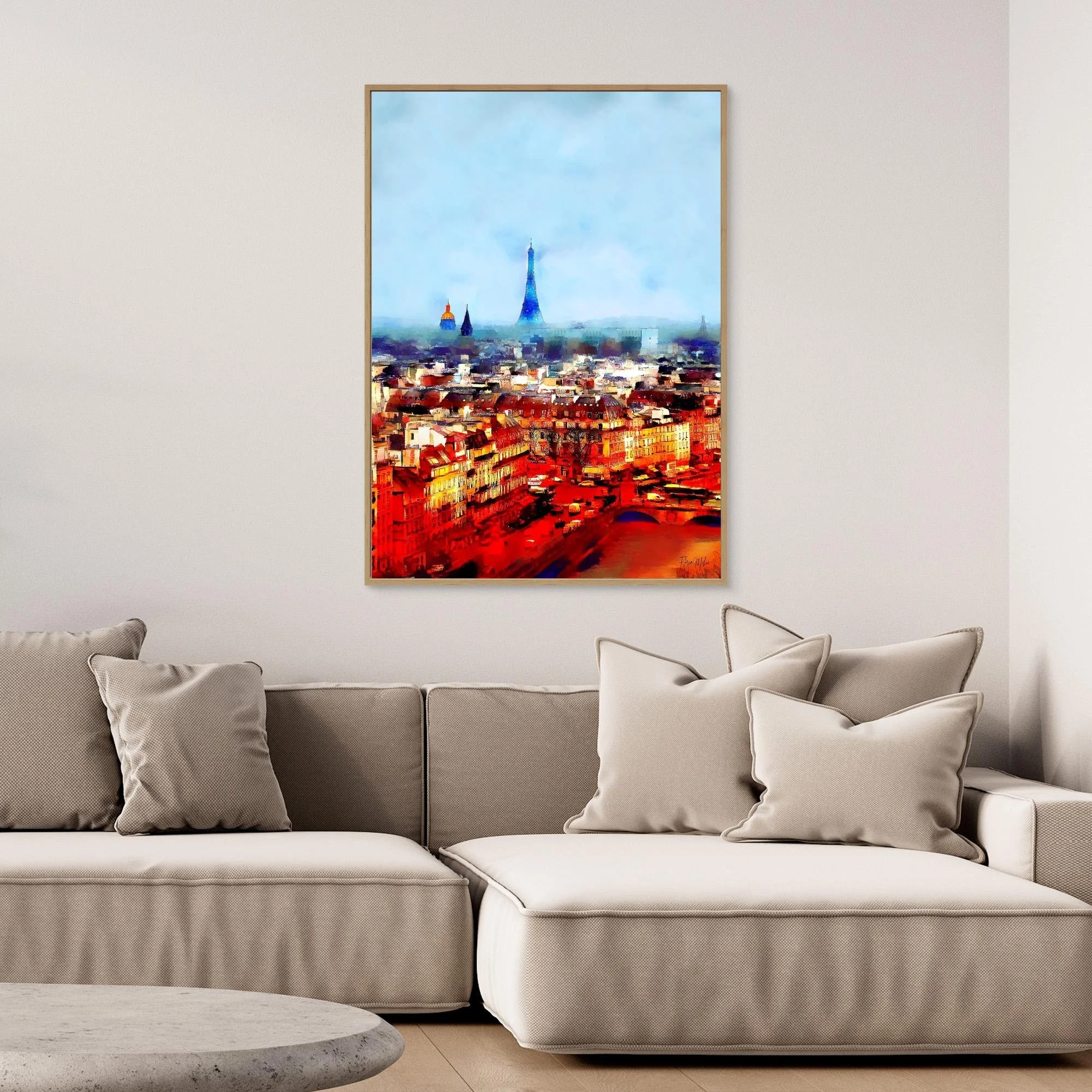 Paris Cityscape Print – Eiffel Tower & Notre Dame Wall Art (10).jpg
