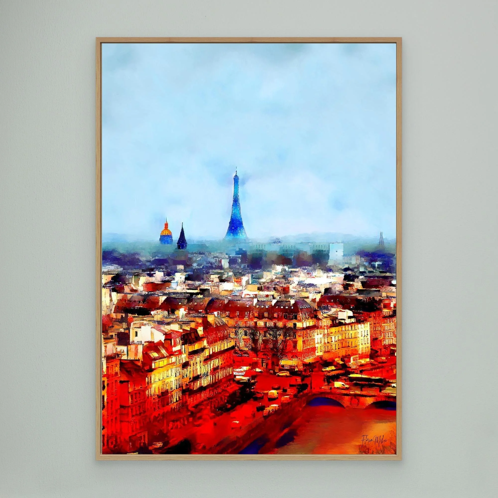 Paris Cityscape Print – Eiffel Tower & Notre Dame Wall Art (6).jpg