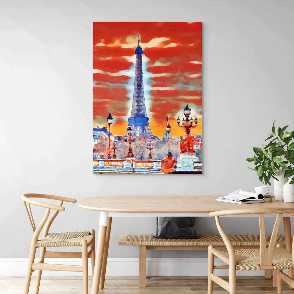 Paris Canvas Wall Art – Eiffel Tower View from Pont Alexandre III over the Seine (1).jpg