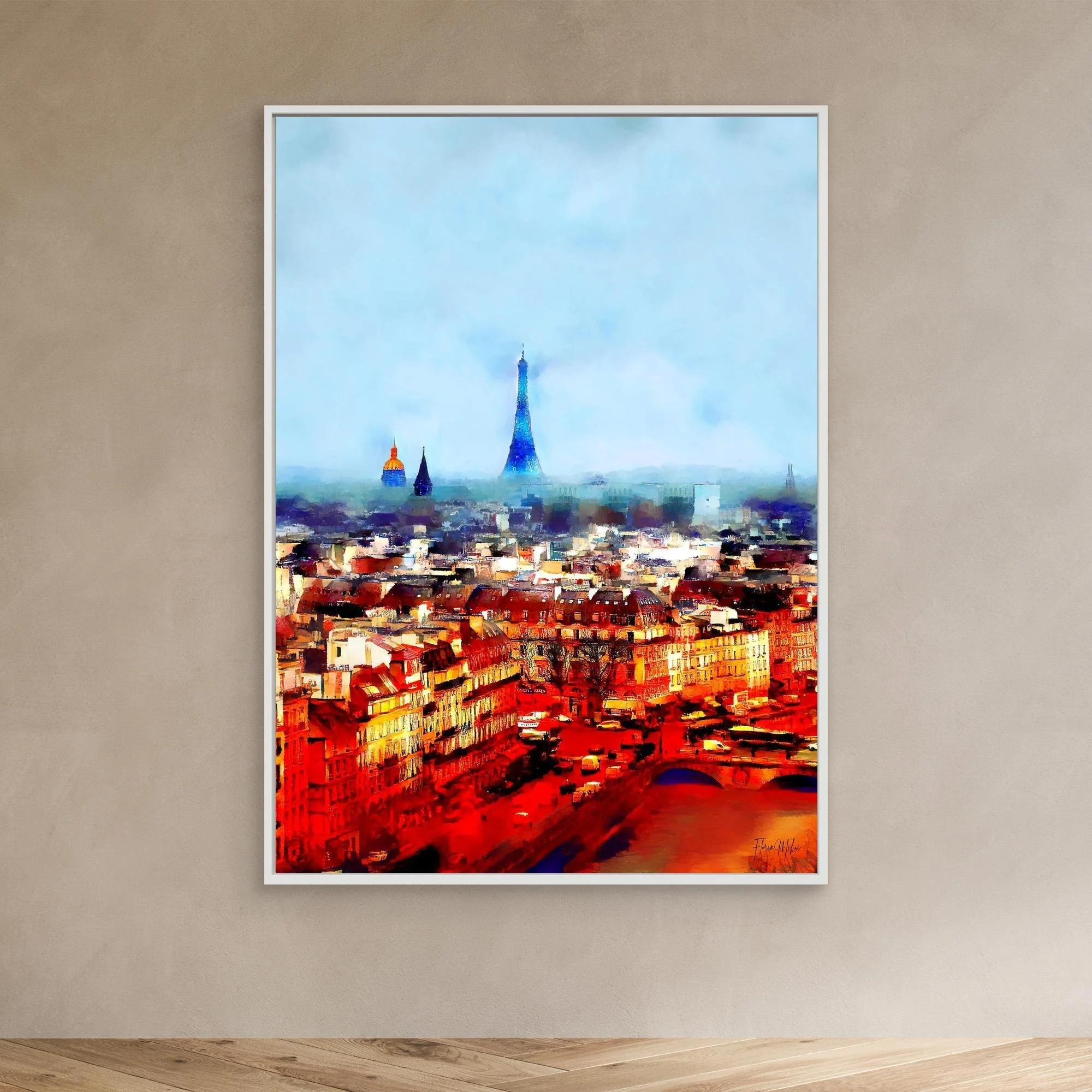 Paris Cityscape Print – Eiffel Tower & Notre Dame Wall Art (5).jpg