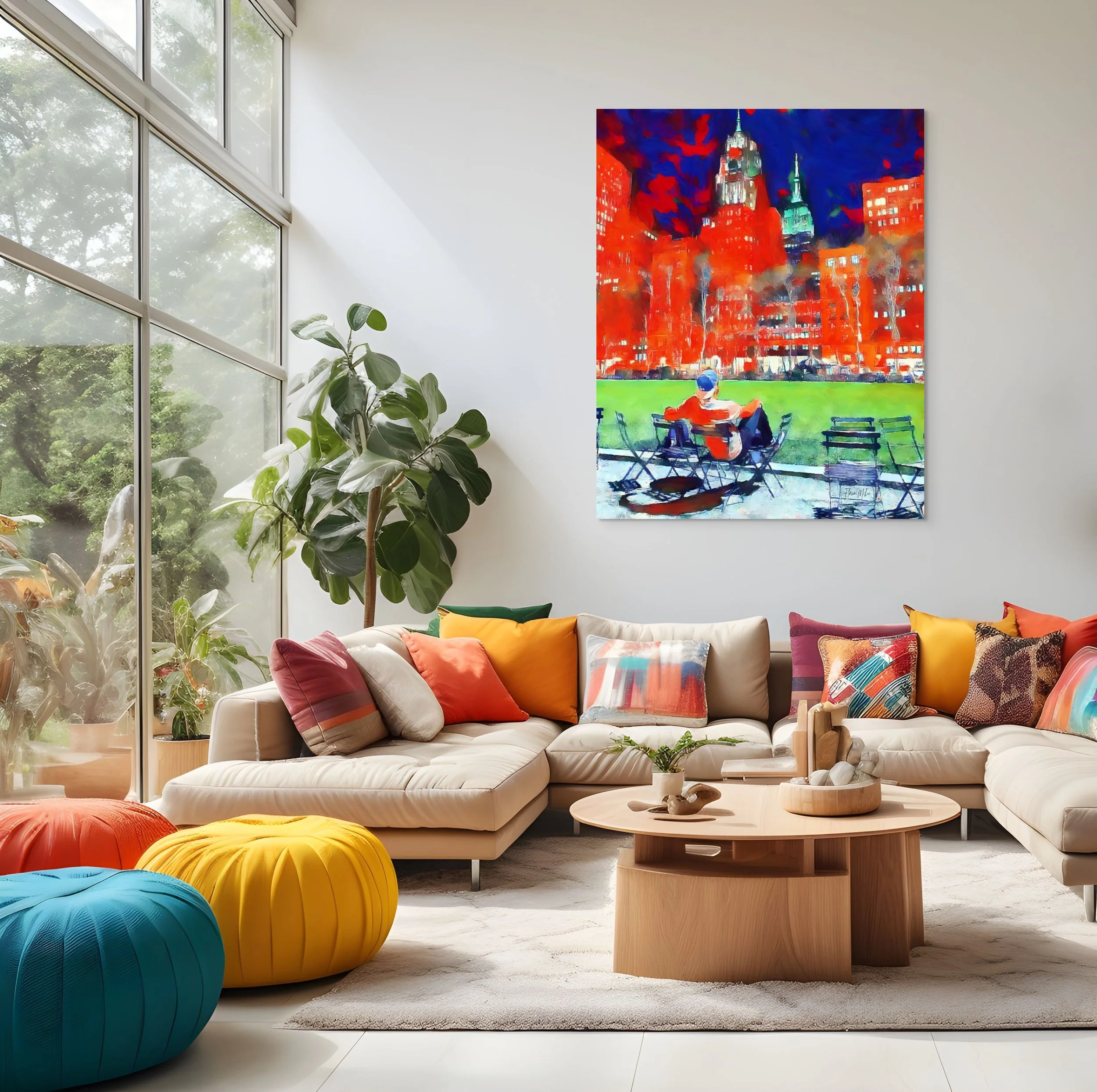 Bryant Park Canvas Print Painting New York Cityscape Wall Art (4).jpg