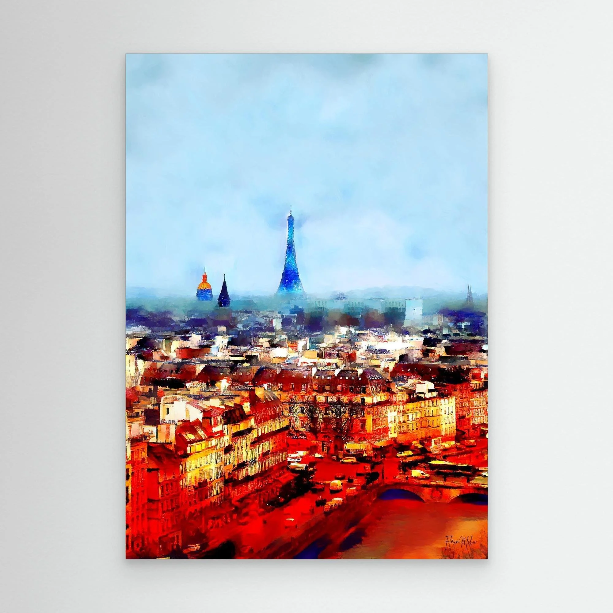 Paris Cityscape Print – Eiffel Tower & Notre Dame Wall Art.jpg