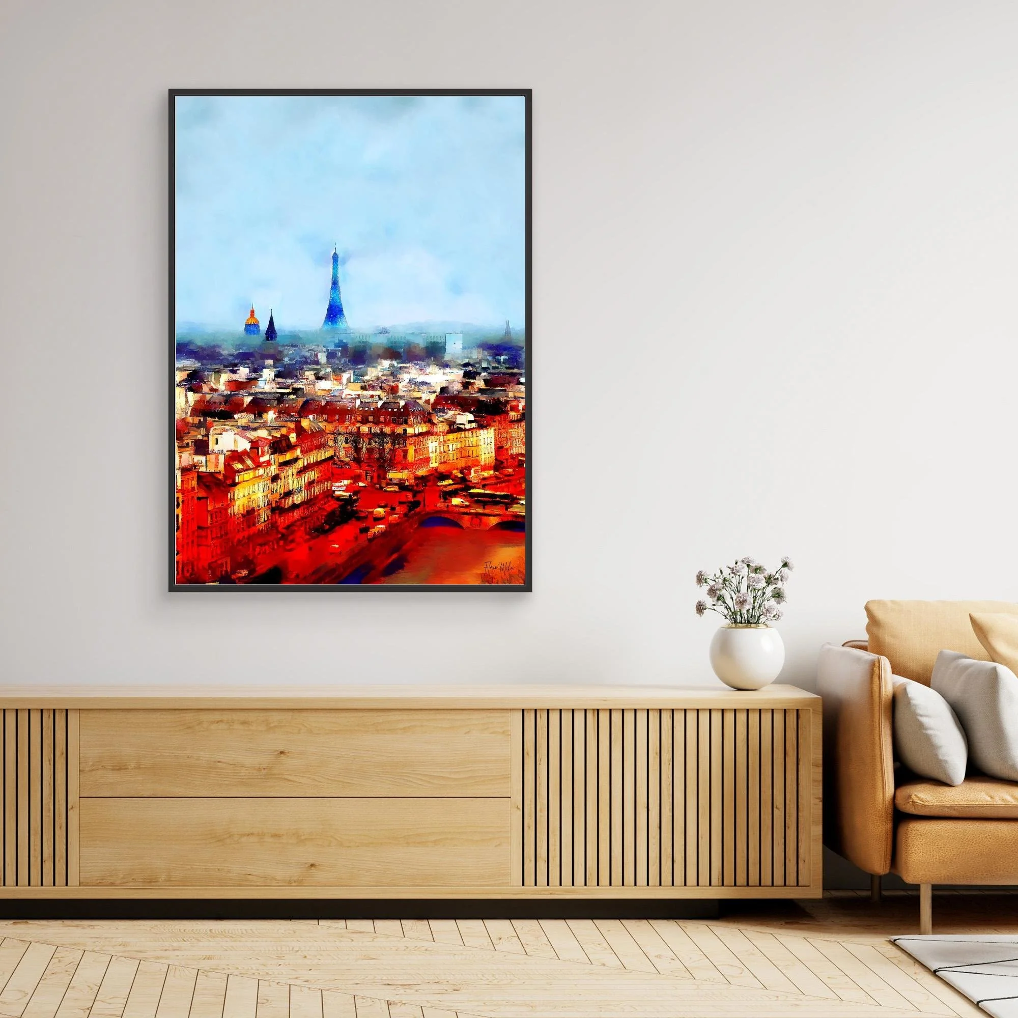Paris Cityscape Print – Eiffel Tower & Notre Dame Wall Art (14).jpg