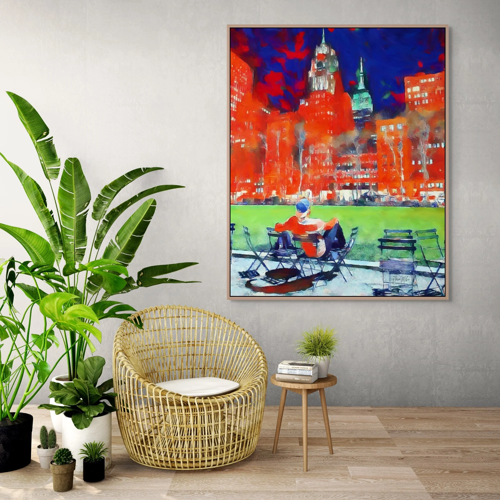 Bryant Park Canvas Print Painting New York Cityscape Wall Art (1).jpg