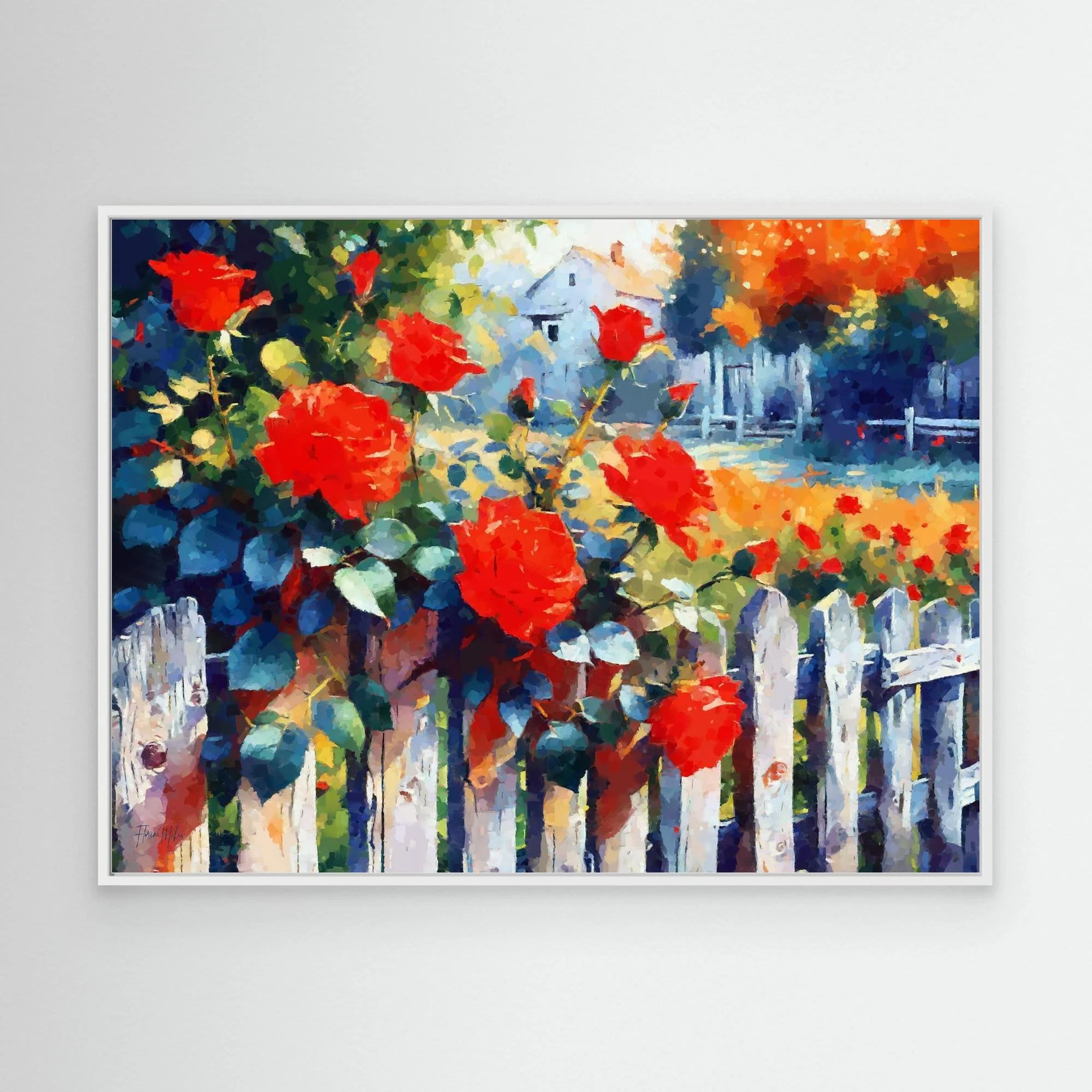 Red Roses by the Garden Fence – Romantic Floral Wall Art Print (5).jpg