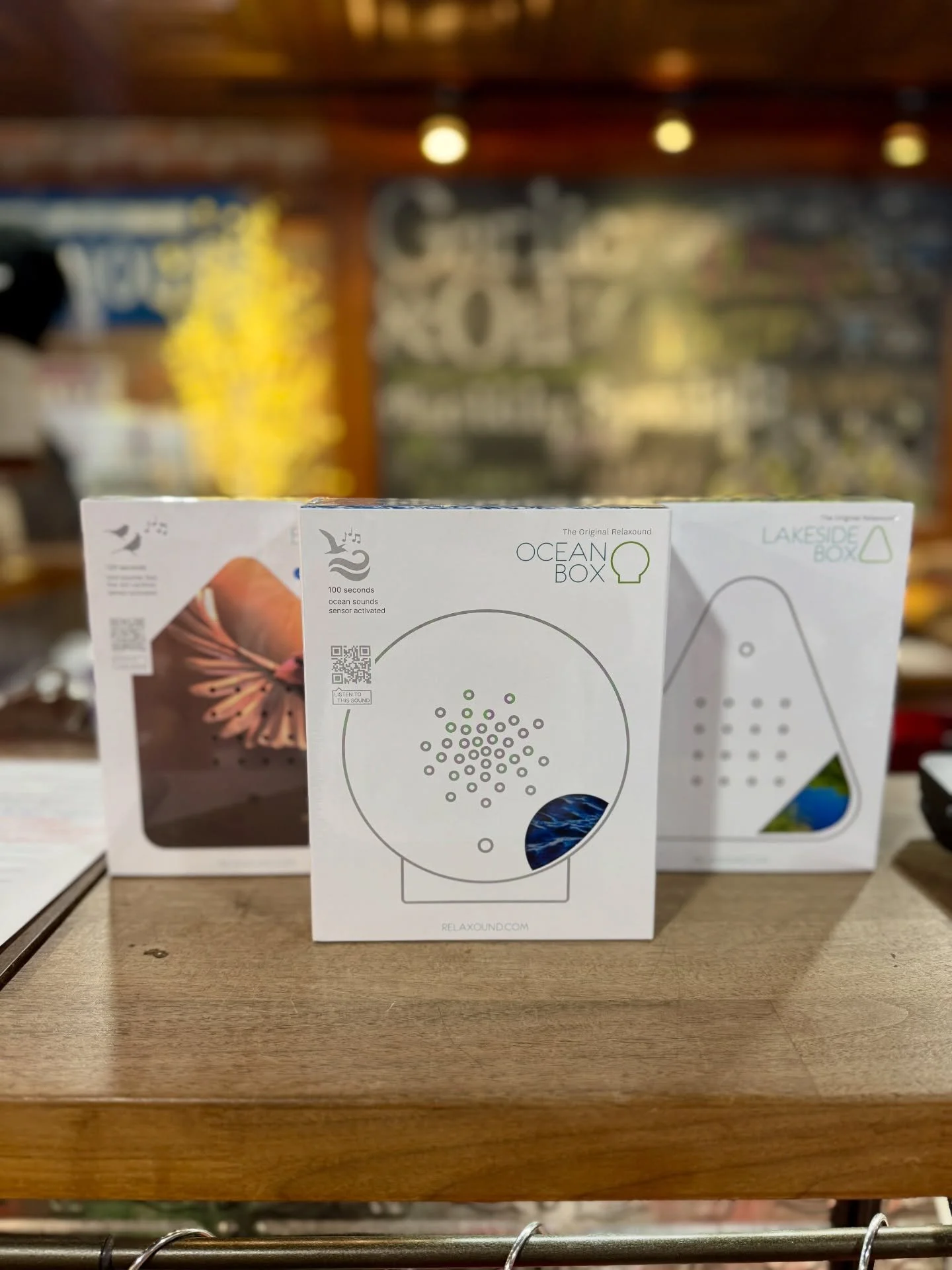 BACK IN STOCK: Relaxound Sound machines. Ocean, lake and bird sounds available!