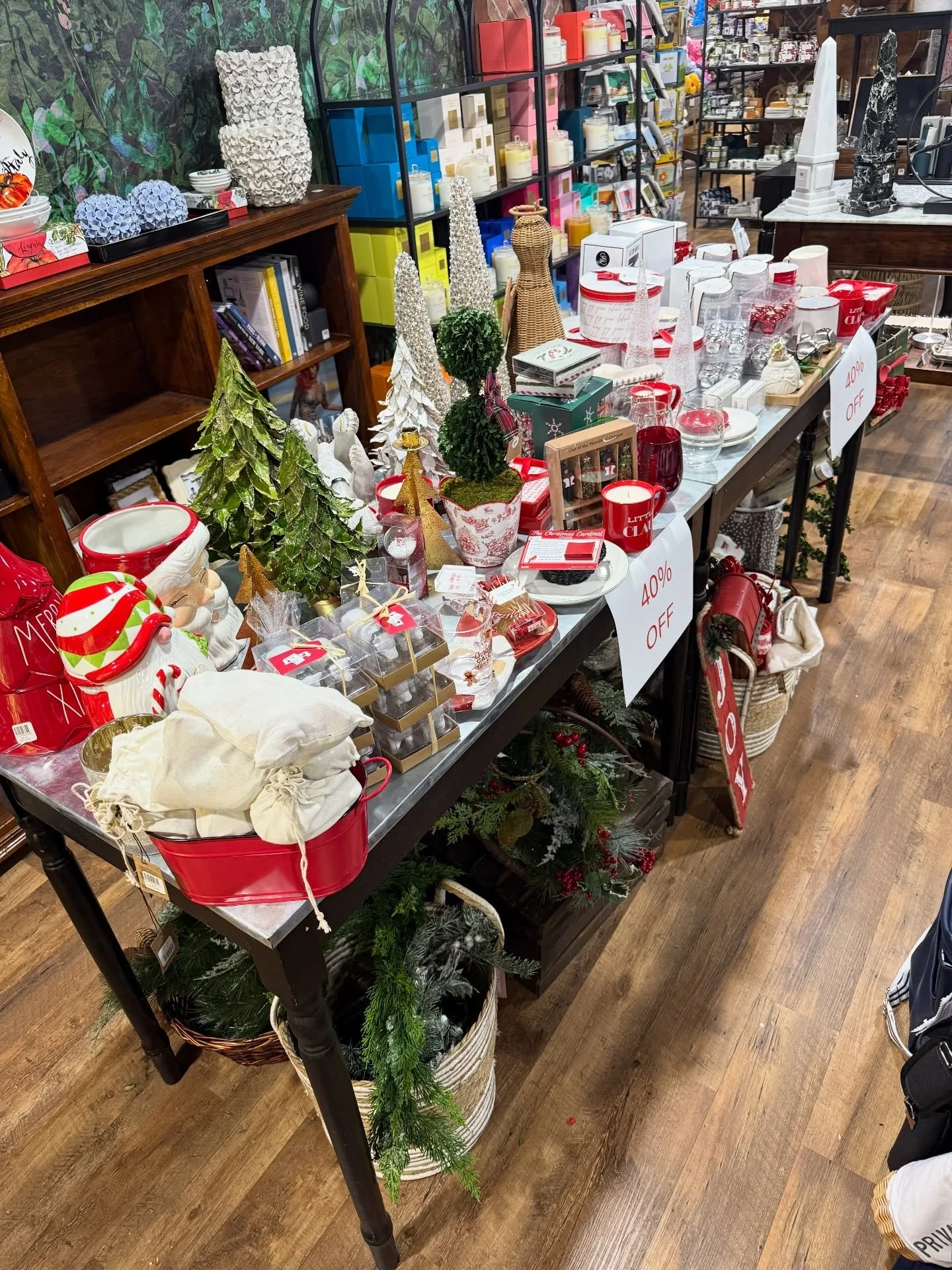 Christmas table is now 40% OFF!! Stop in while supplies last!
