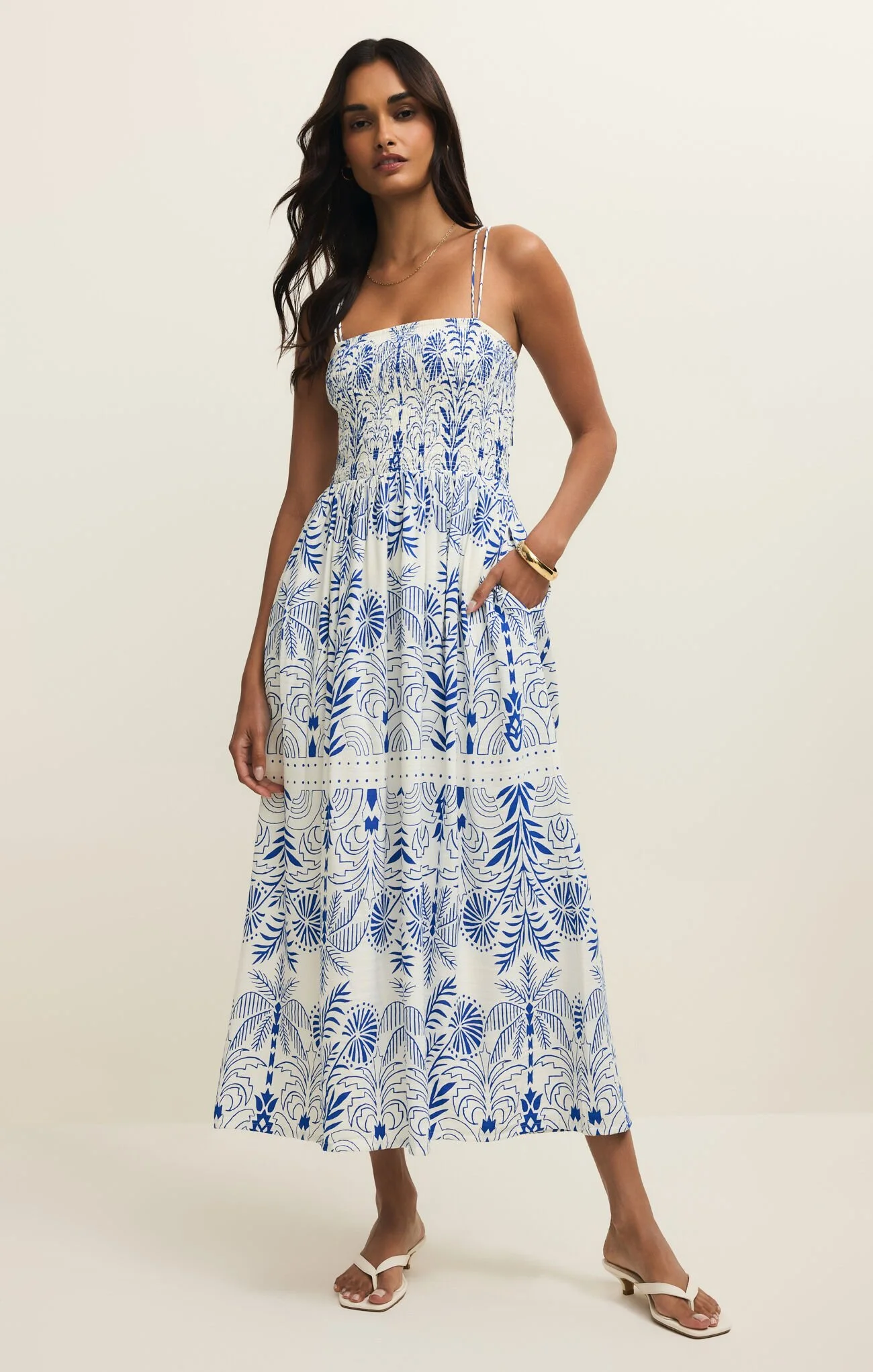 Nadine Palm Maxi Dress