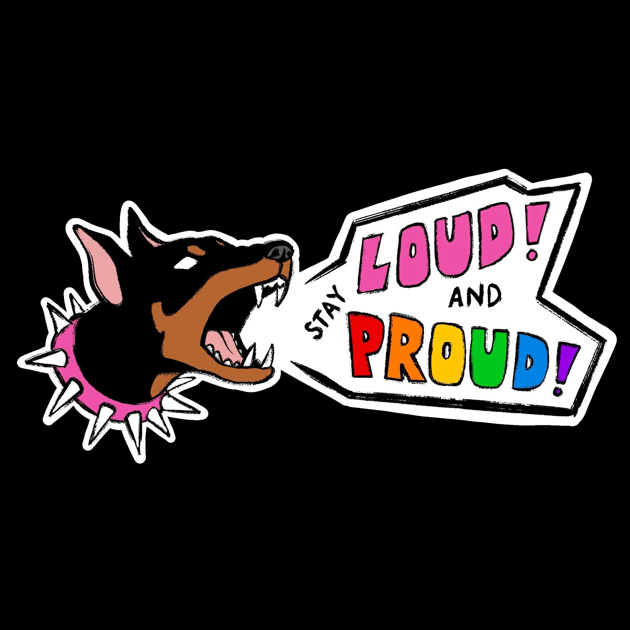 Happy Pride! I designed a new sticker (available on RedBubble). It&rsquo;s more important than ever to be loud and proud of our identities to show that we will not be forced back into shame and silence.

https://www.redbubble.com/shop/ap/181327694?re