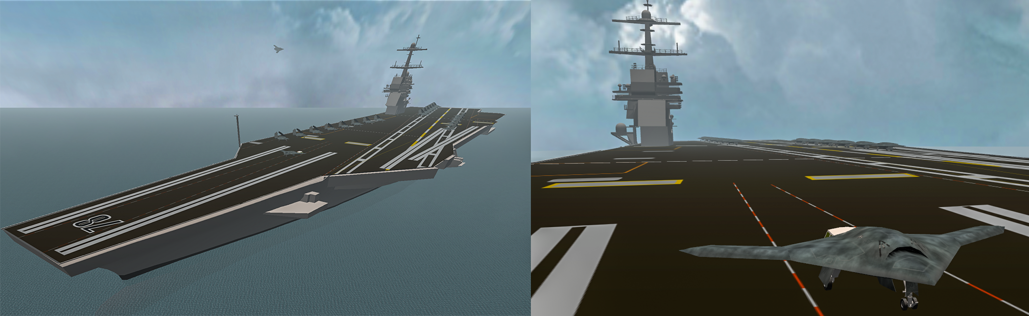 US Navy Aircraft Carrier Flight Deck