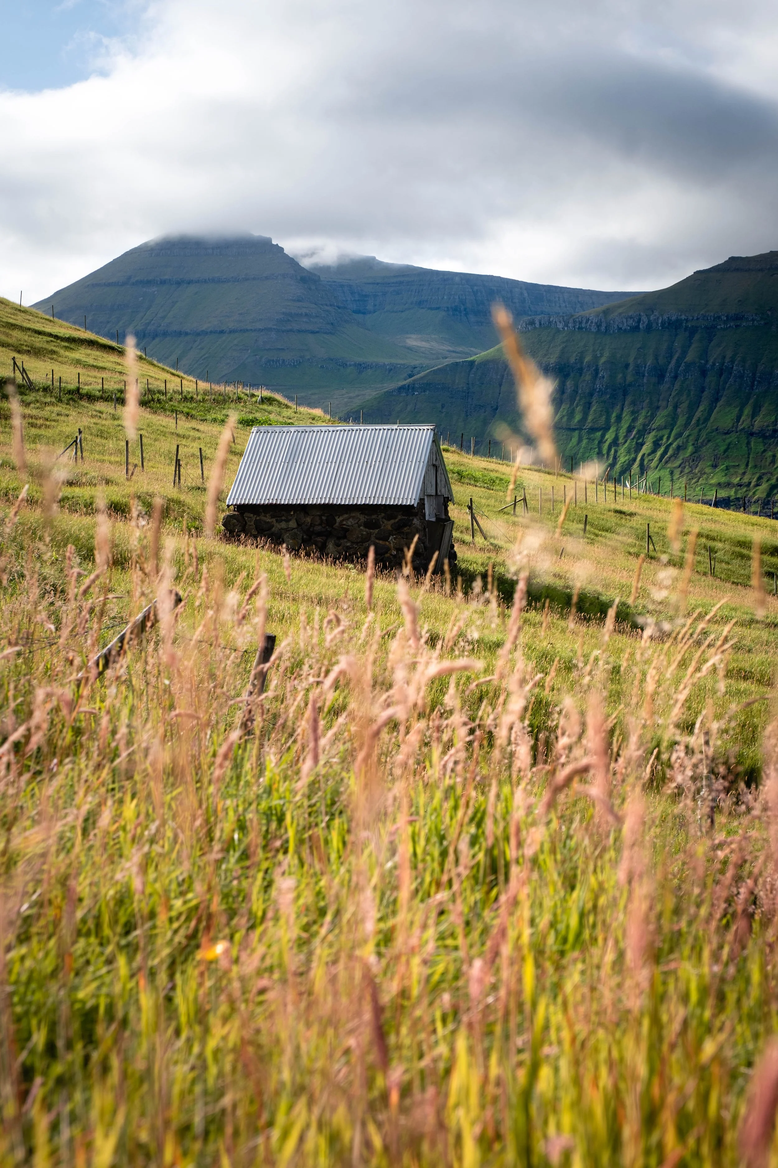 Barn in the archipelago of the Faroe Islands.