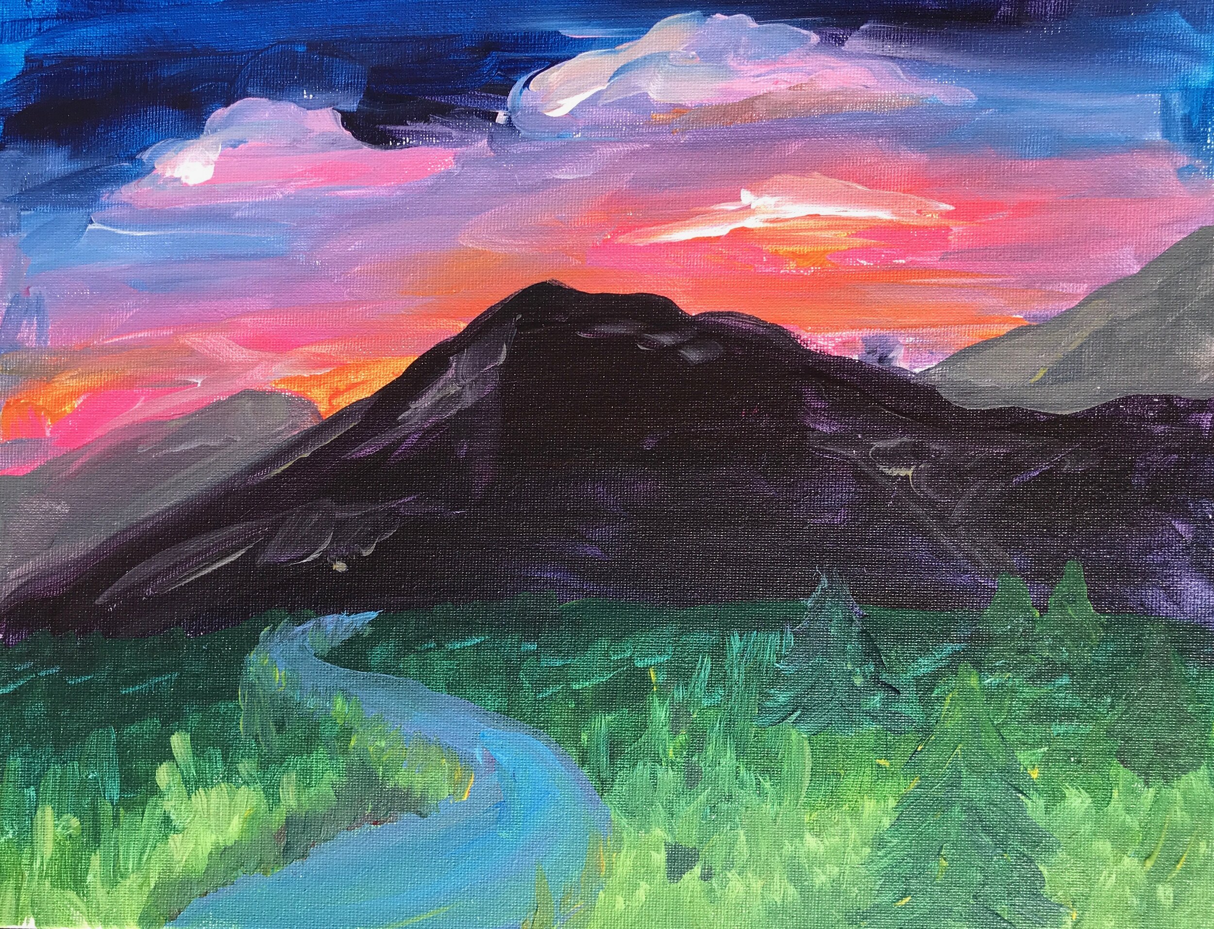 Sunset landscape painting.JPG
