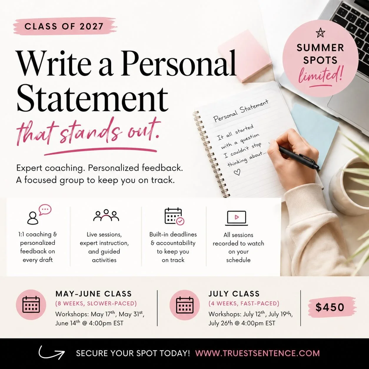 There are a few spots left for both sessions; I&rsquo;m excited to work with a new group of students and their trove of stories!