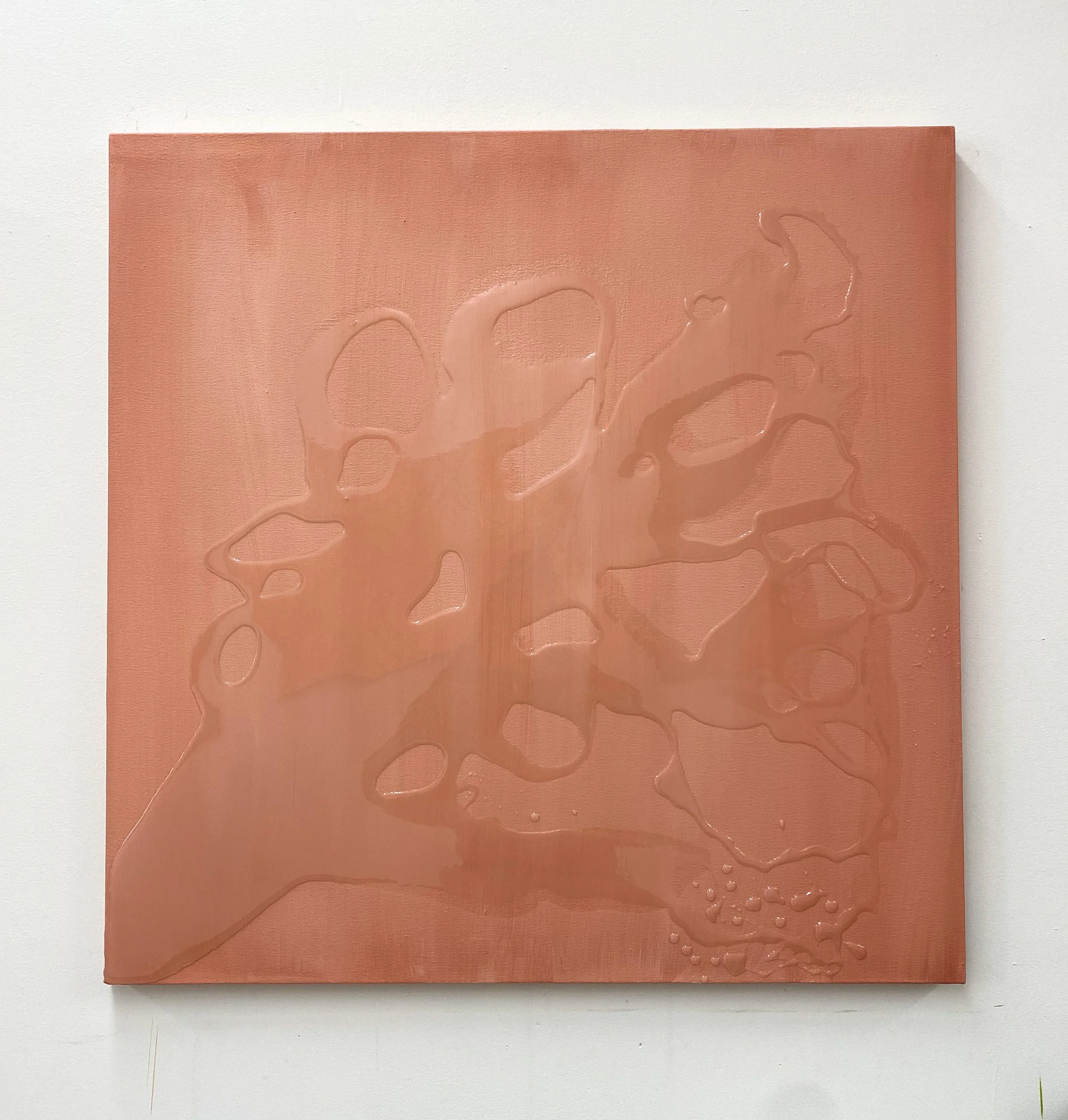 Emotion Shaped, acrylic and 2 part epoxy resin on canvas, 30in x 30in, 2023 