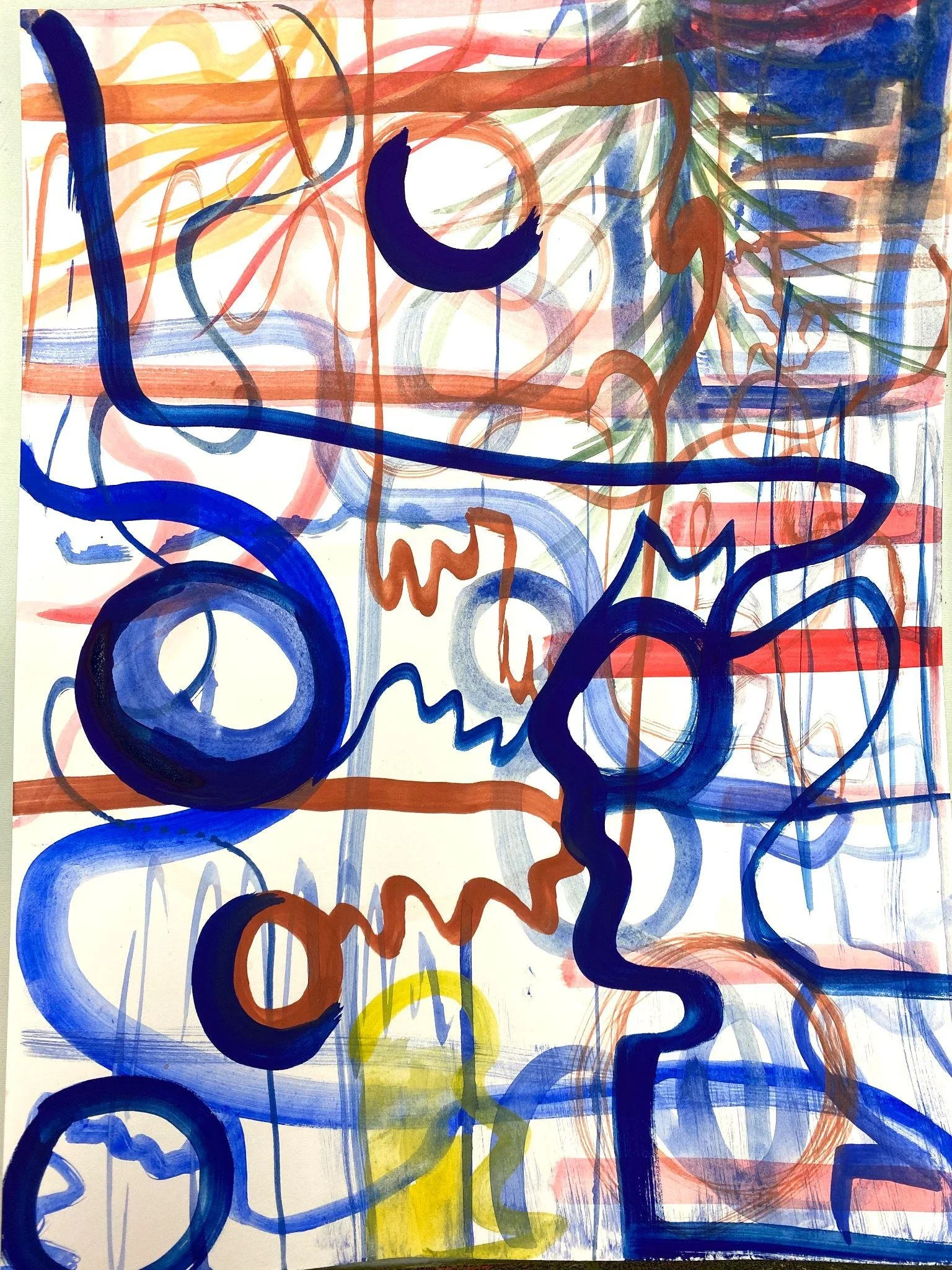 Flow, watercolor on paper, 14in x 17in, 2021