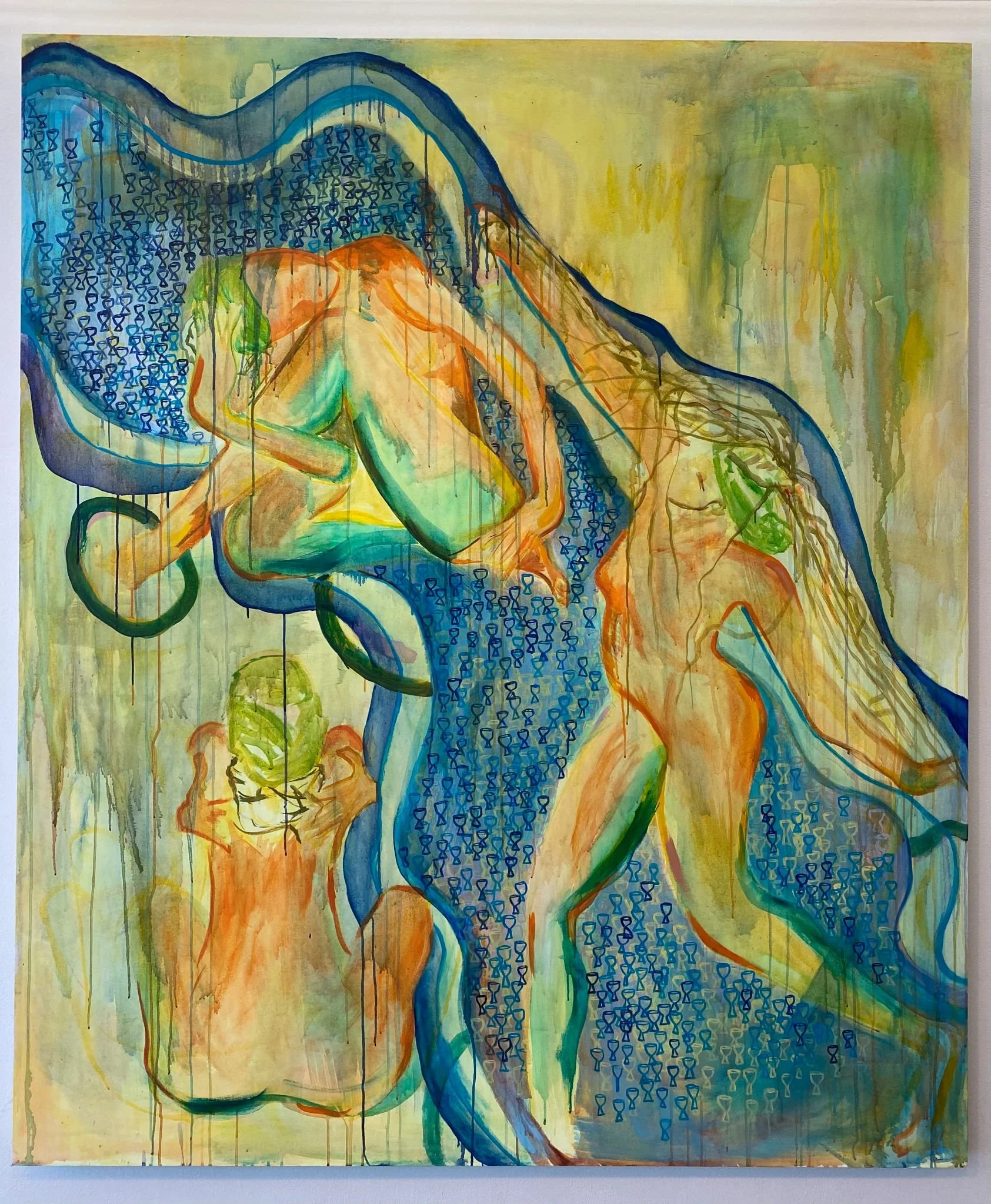 Dedicated Decoding of Self, acrylic on canvas, 66in x 78in, 2021