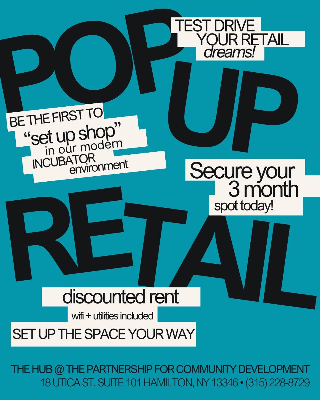 Test-drive your retail dream in downtown Hamilton at The Hub's brand-new retail incubator space!

Have you been dreaming of opening your own brick-and-mortar storefront but aren't ready to commit to a long-term commercial lease? Do you have a booming