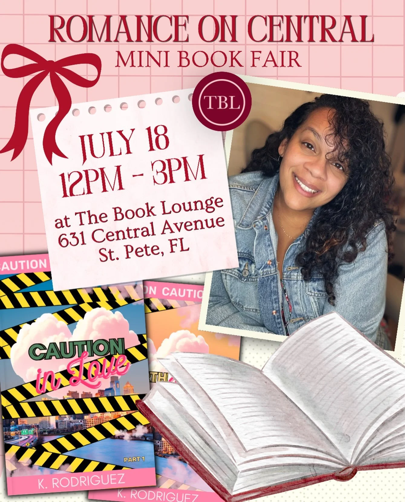I&rsquo;ve been looking forward to this event for months, and it&rsquo;s finally here!! &hearts;️📚

Join me and 20 incredible romance authors this Saturday from 12&ndash;3 PM for the Romance on Central Mini Book Fair at @thebookloungestp 🥀🌹

Come 
