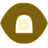 Black and yellow security or caution lock icon