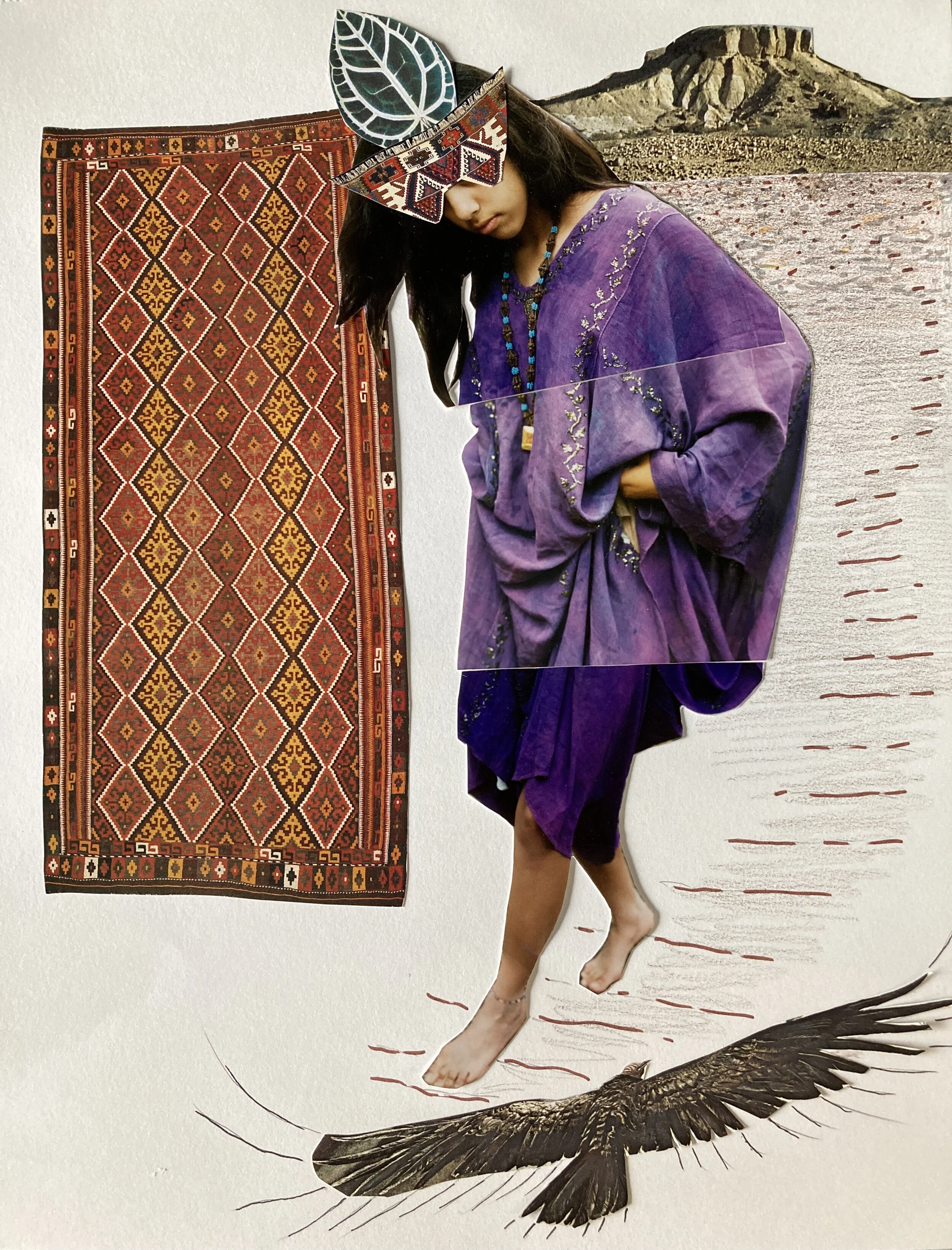 Animal Power; Vulture, 14"x11", 2021