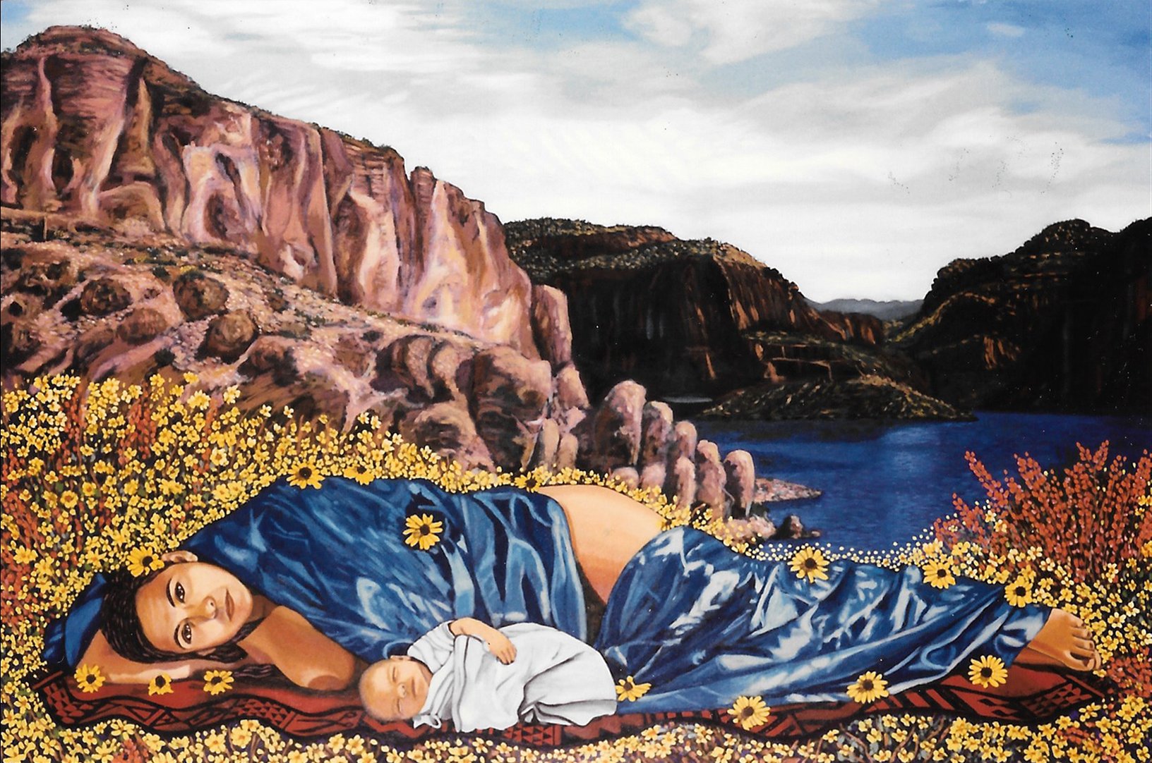 Dreams of a New Country; Canyon, 43” x 65”, Oil on Canvas, 1993