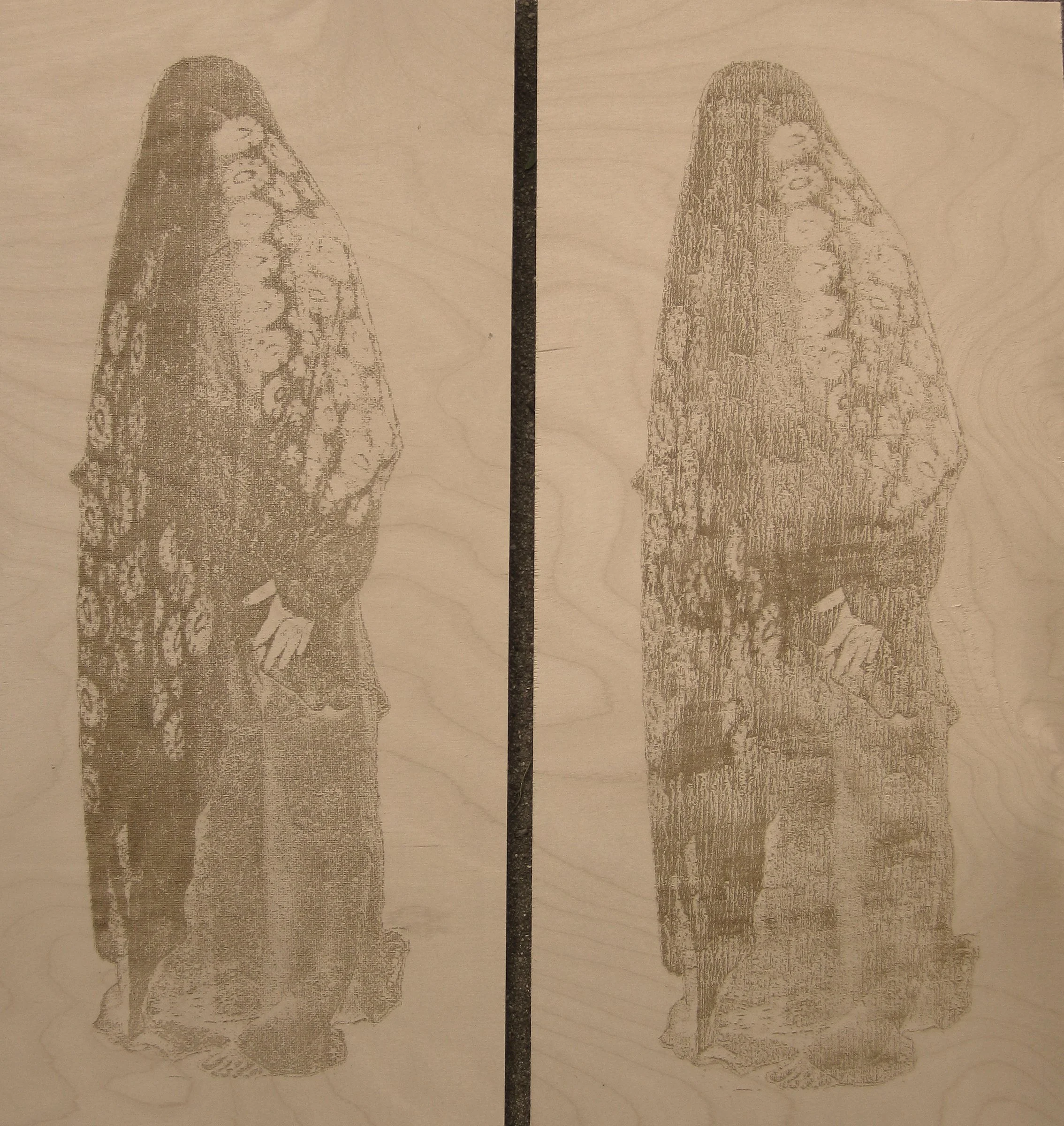 Archetypes Diptych IX, 15” x 14”, 2009