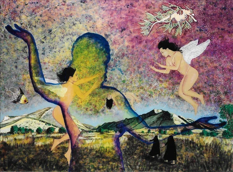 Resurrection, Acrylic on Canvas, 46" x 62", 2001