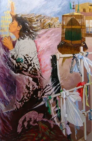 Window of Wishes, Acrylic on Canvas, 64" x 42", 2006