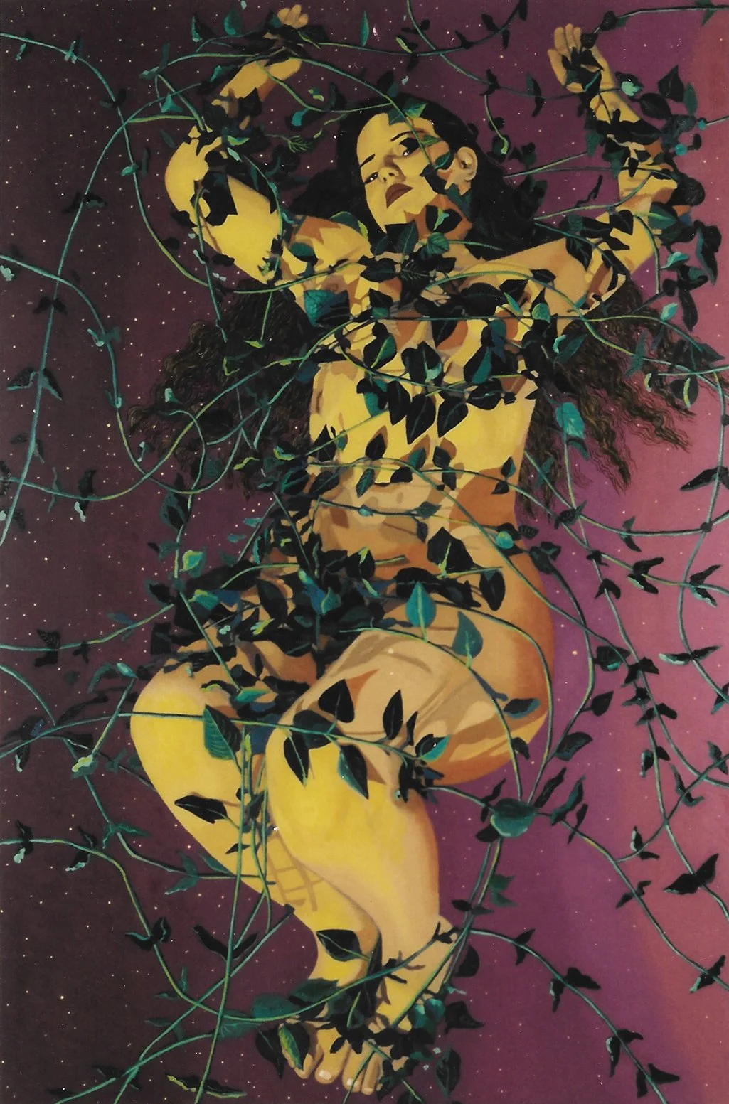 Space Bound; Magenta, 65” x 43”, Oil on Canvas, 1993