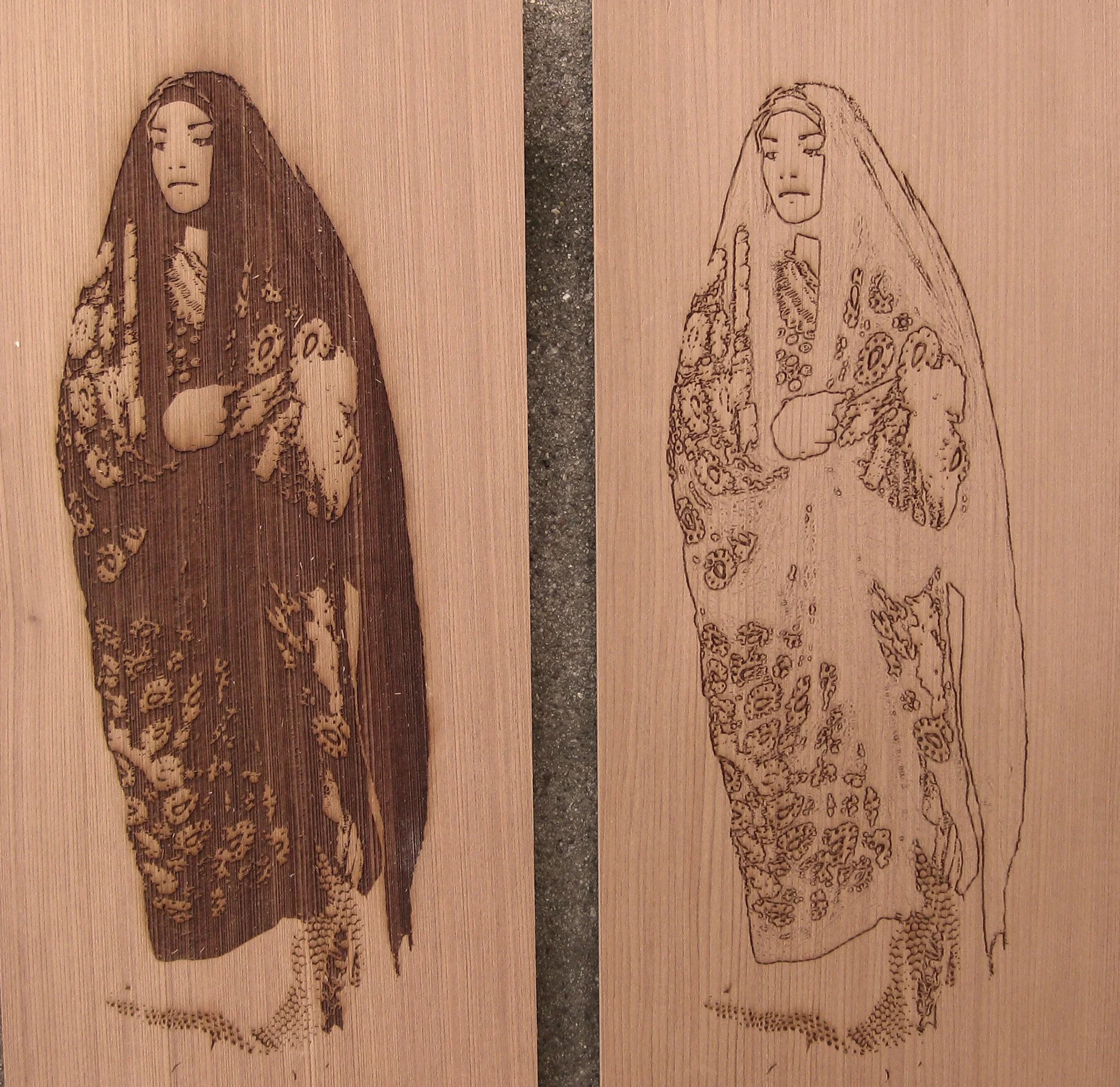 Archetypes Diptych VII, 17” x 7”, 2009