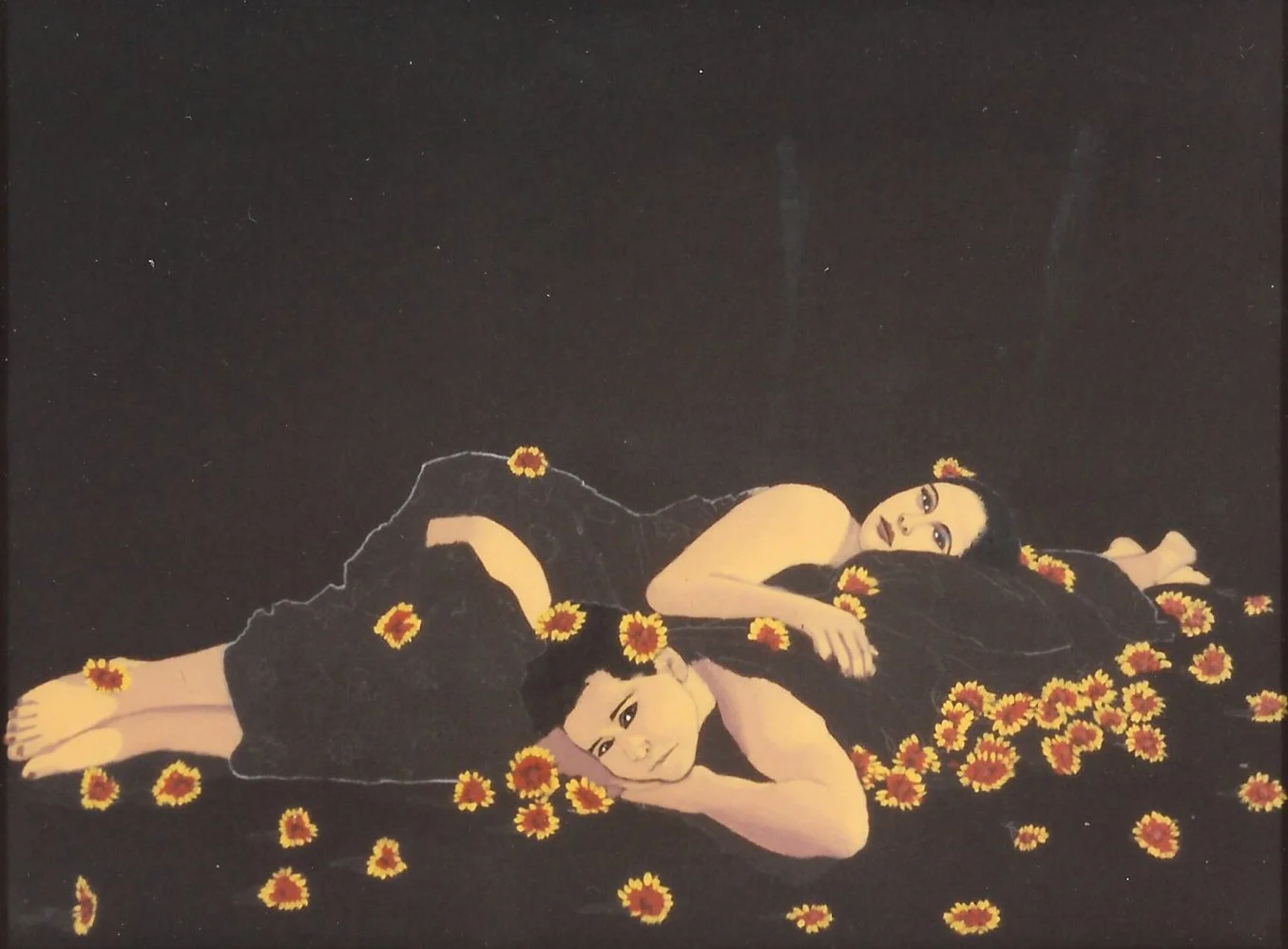 Repose; Gaillardias, 18” x 24”, Oil on Canvas, 1993