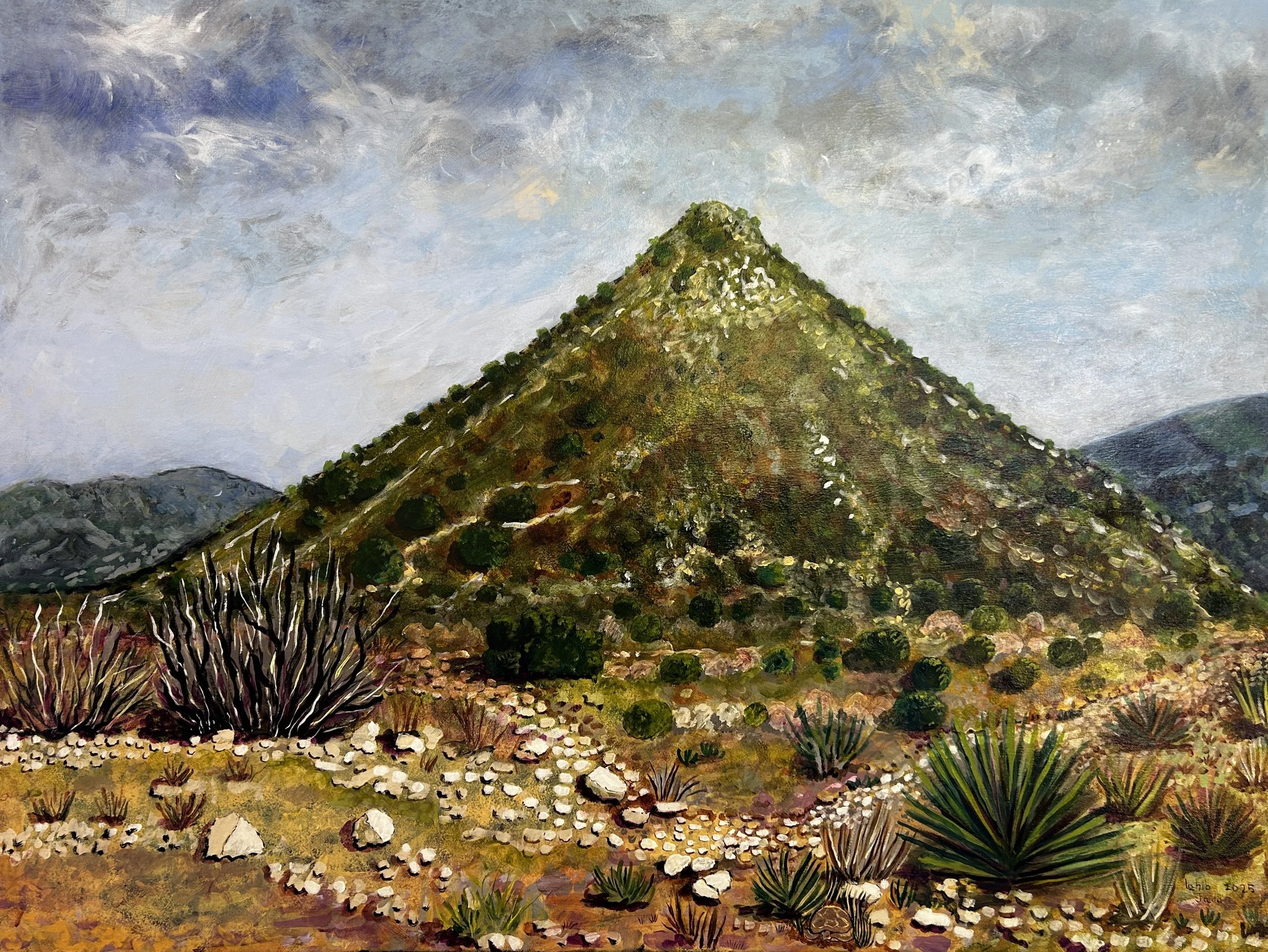 Tularosa Hill, NM, 30”x40", Acrylic on Canvas, 2025