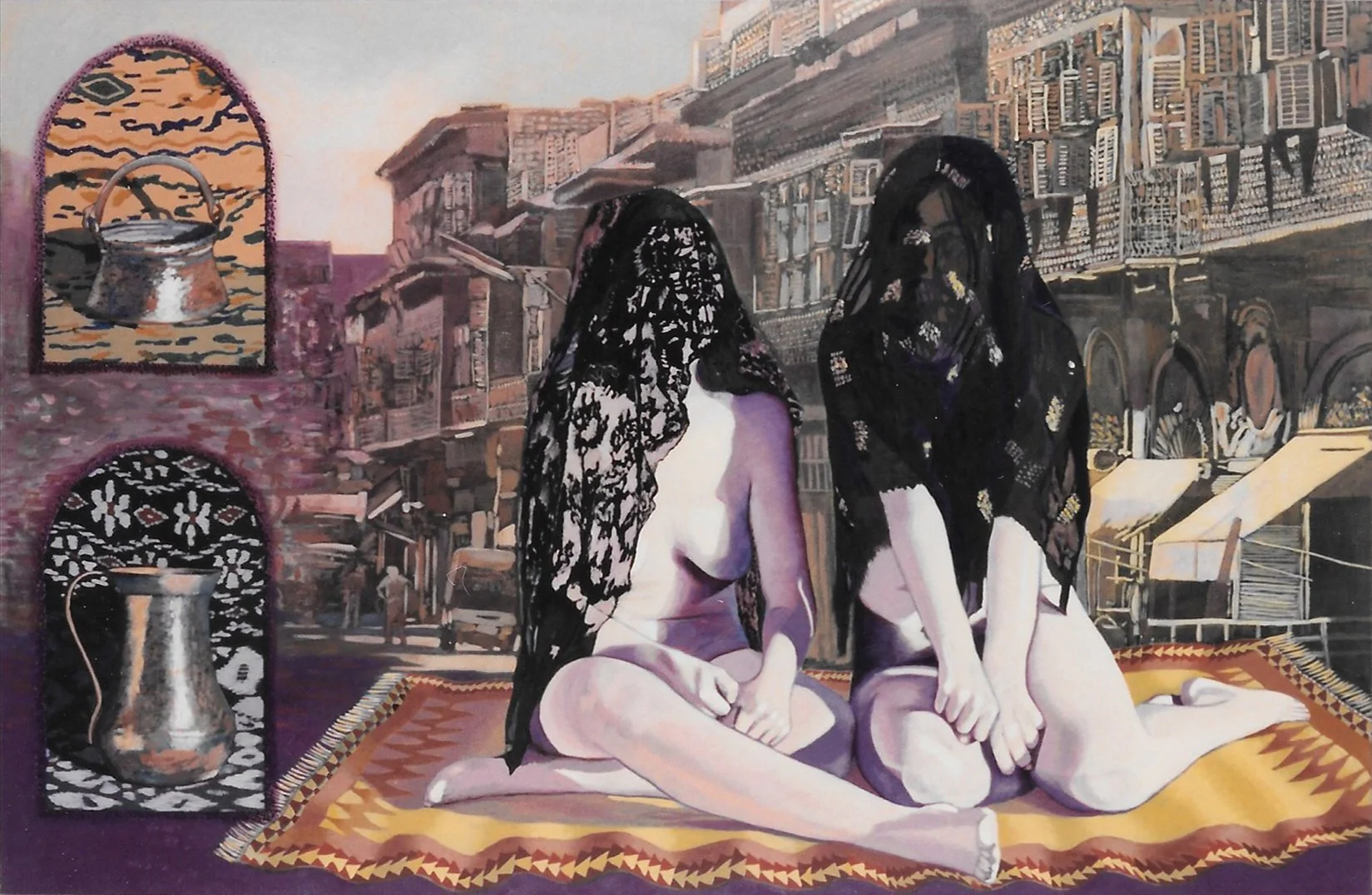 Sisters in Flight I, 43” x 65”, Oil on Canvas, 1994