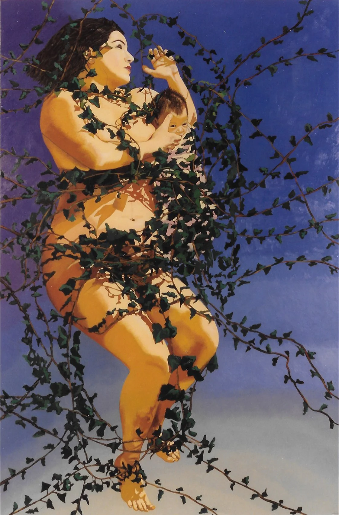 Space Bound with Baby, 65” x 43”, Oil on Canvas, 1994