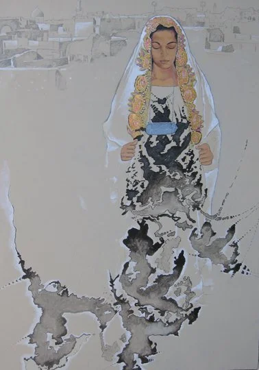 Ghosts I, 64” x 42”, Acrylic on Canvas, 2008