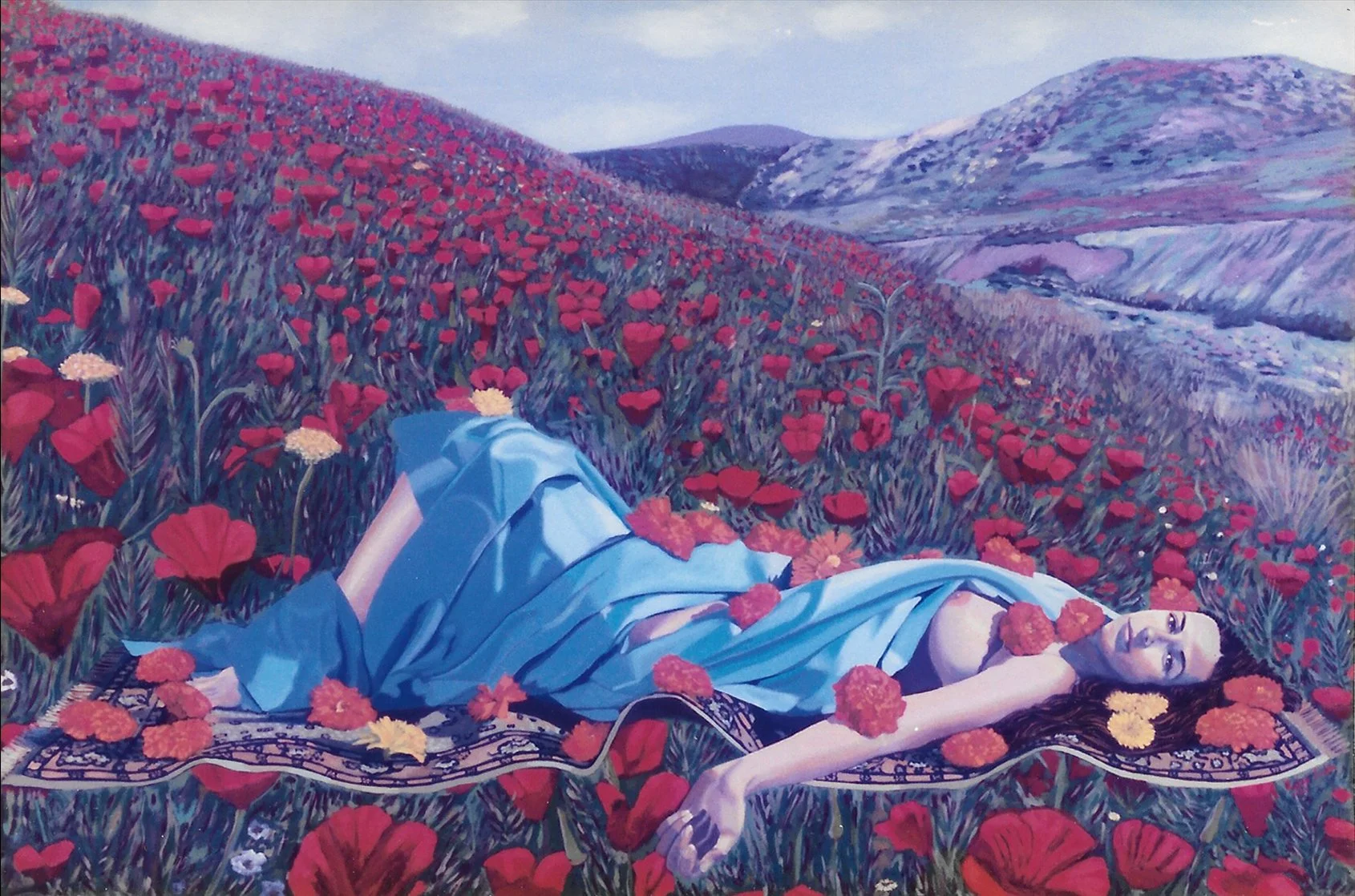 Dreams of a New Country; Red Poppy Hills, 43” x 65”, Oil on Canvas, 1993