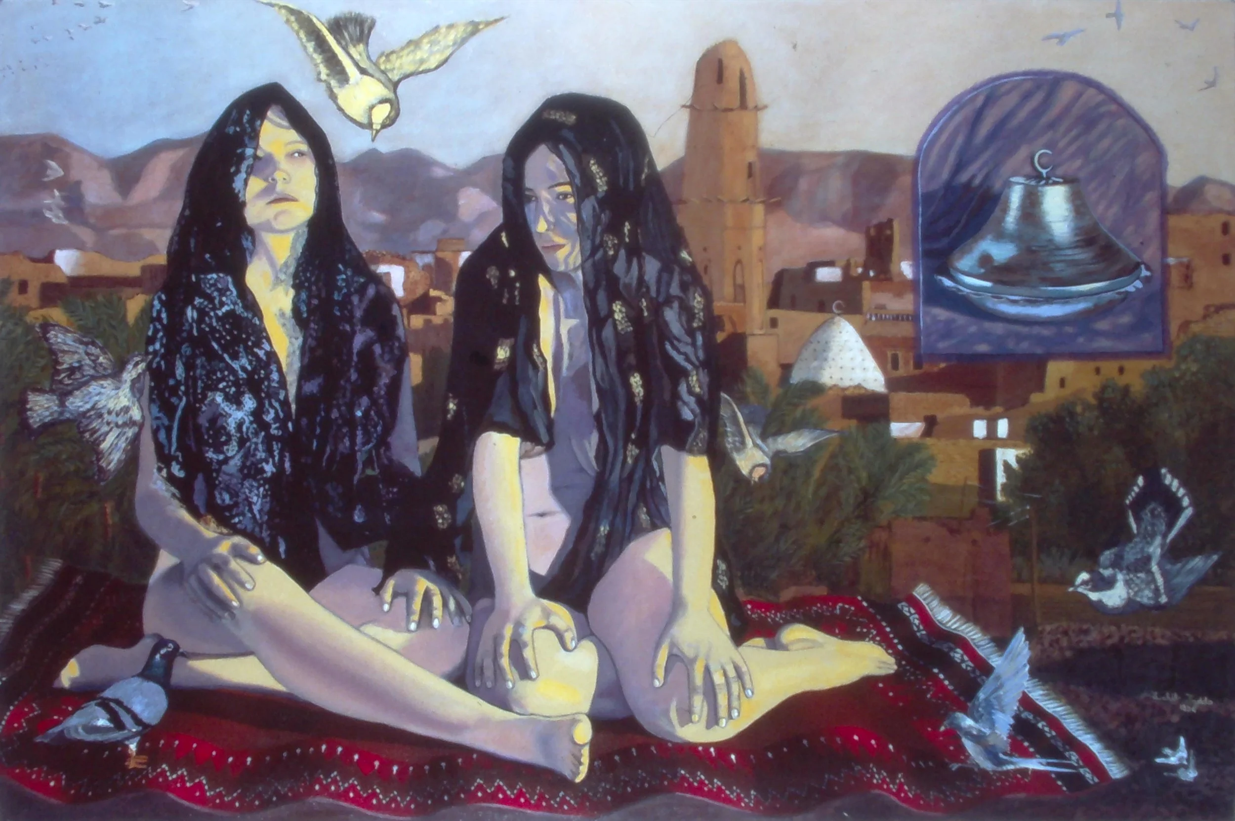 Sister in Flight II, 43” x 65”, Oil on Canvas, 1994