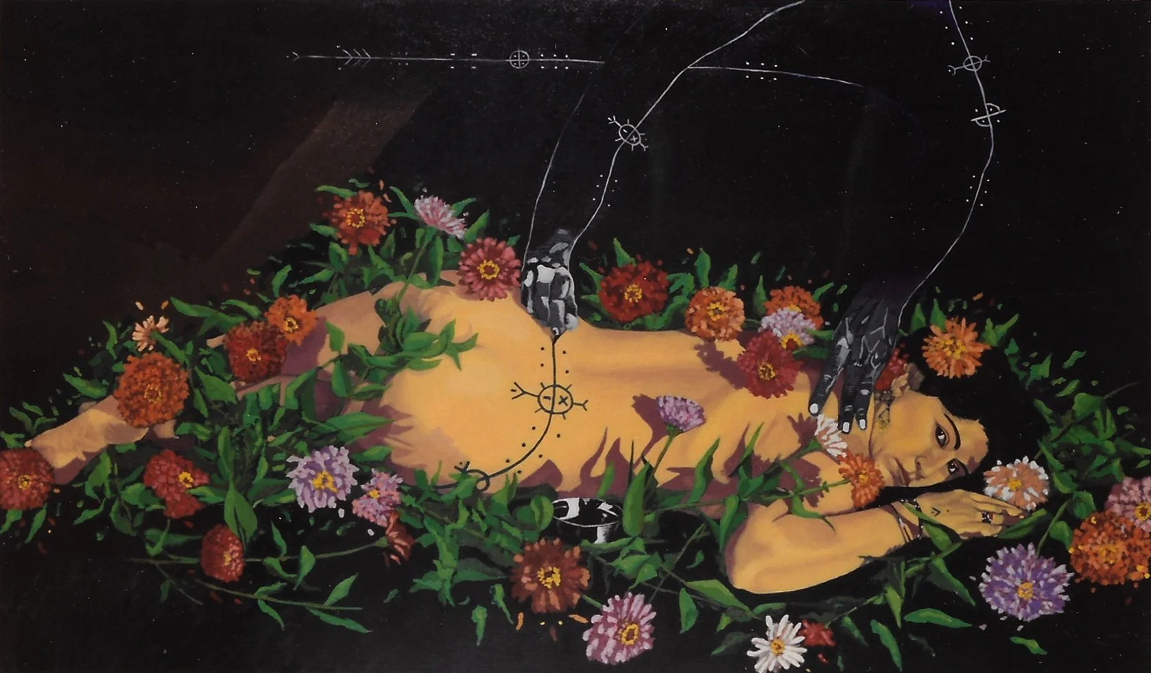 Qismat; What is Written, 38” x 65”, Oil on Canvas, 1993