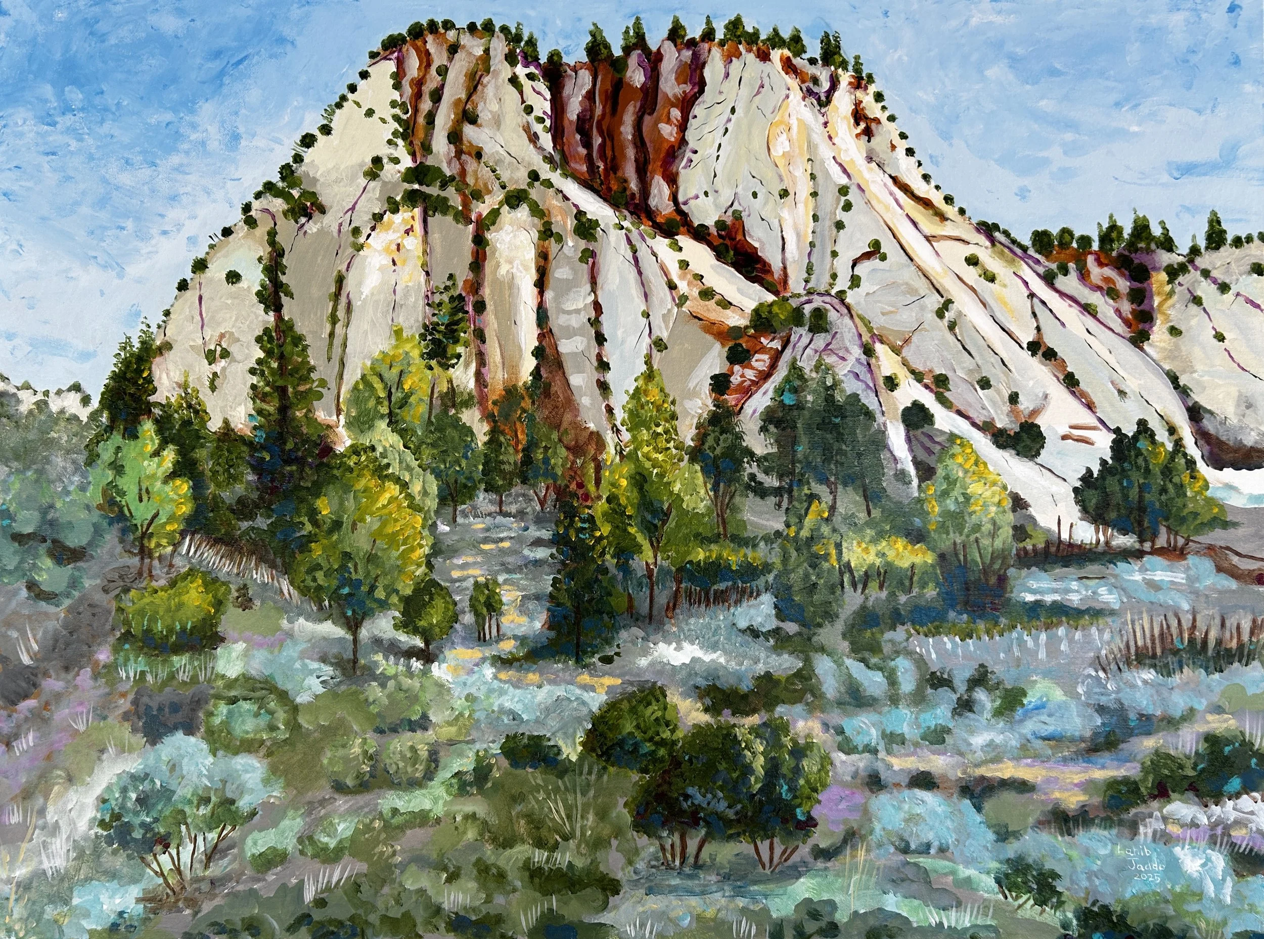 Zion National Park, Utah, 30”x40”, Acrylic on Canvas, 2025
