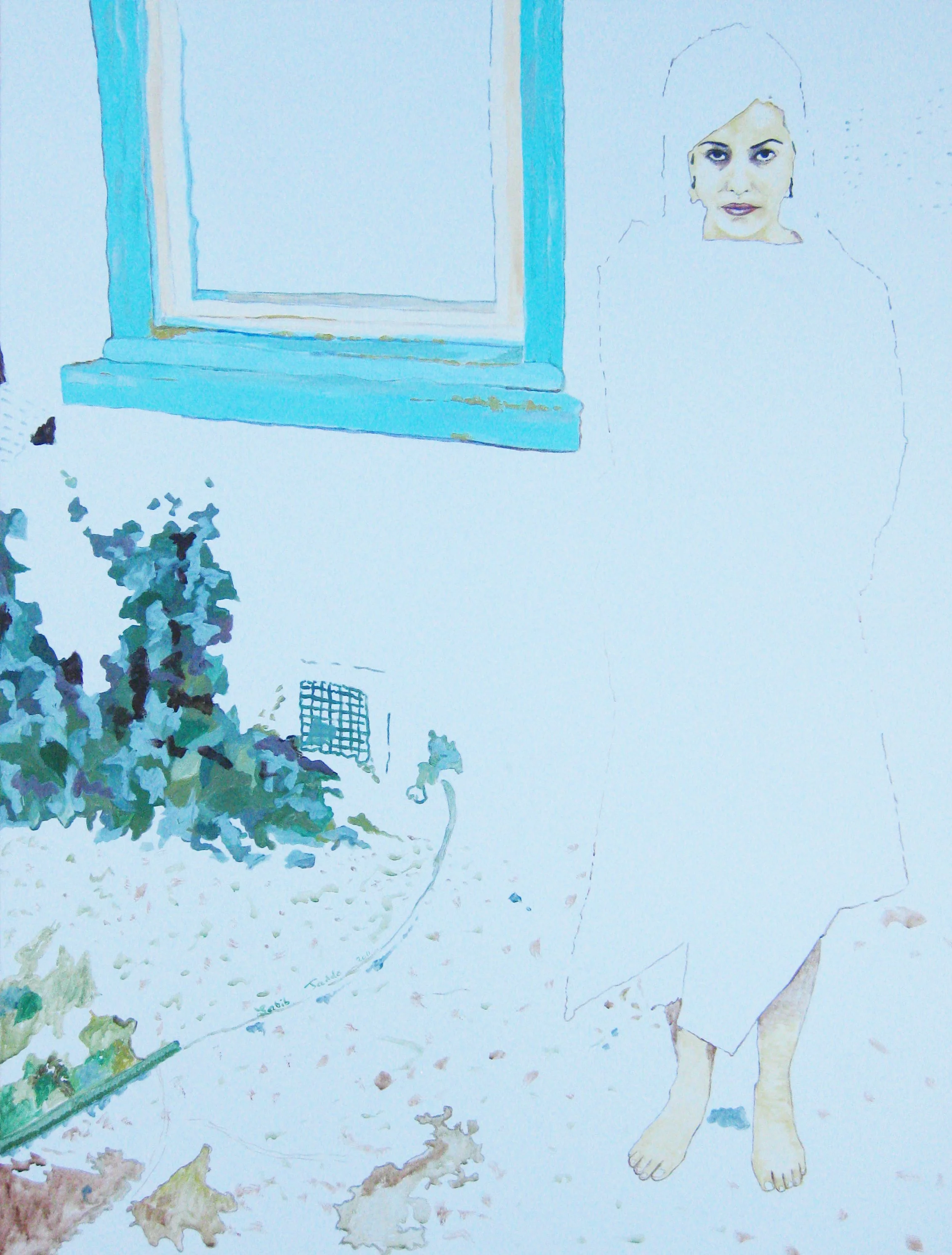 Blue Window, 48” x 36”, Acrylic on Canvas, 2011