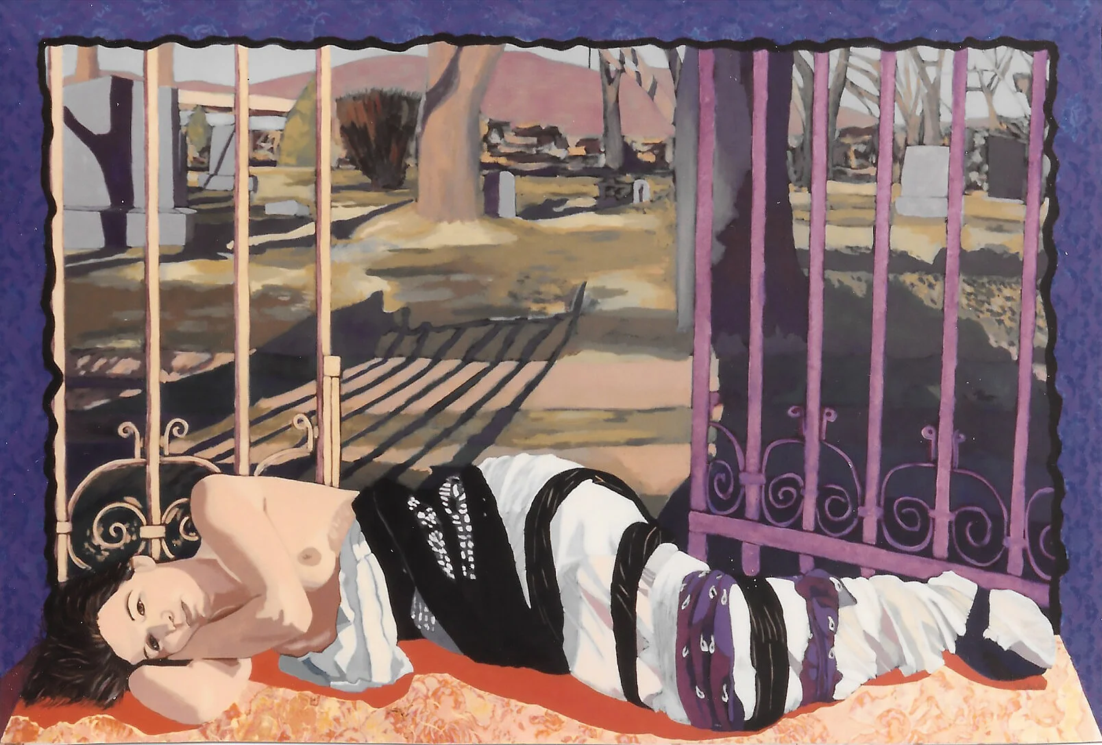 Shrouded; Gate, 43"x65", Oil on Canvas